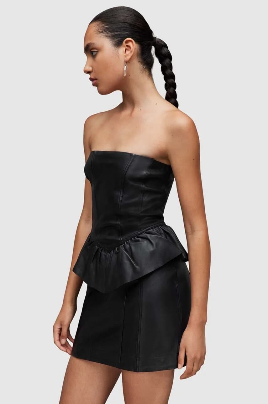 Кожаное платье WL068Z CASSIE LEA RUFFLE DR - фото 4