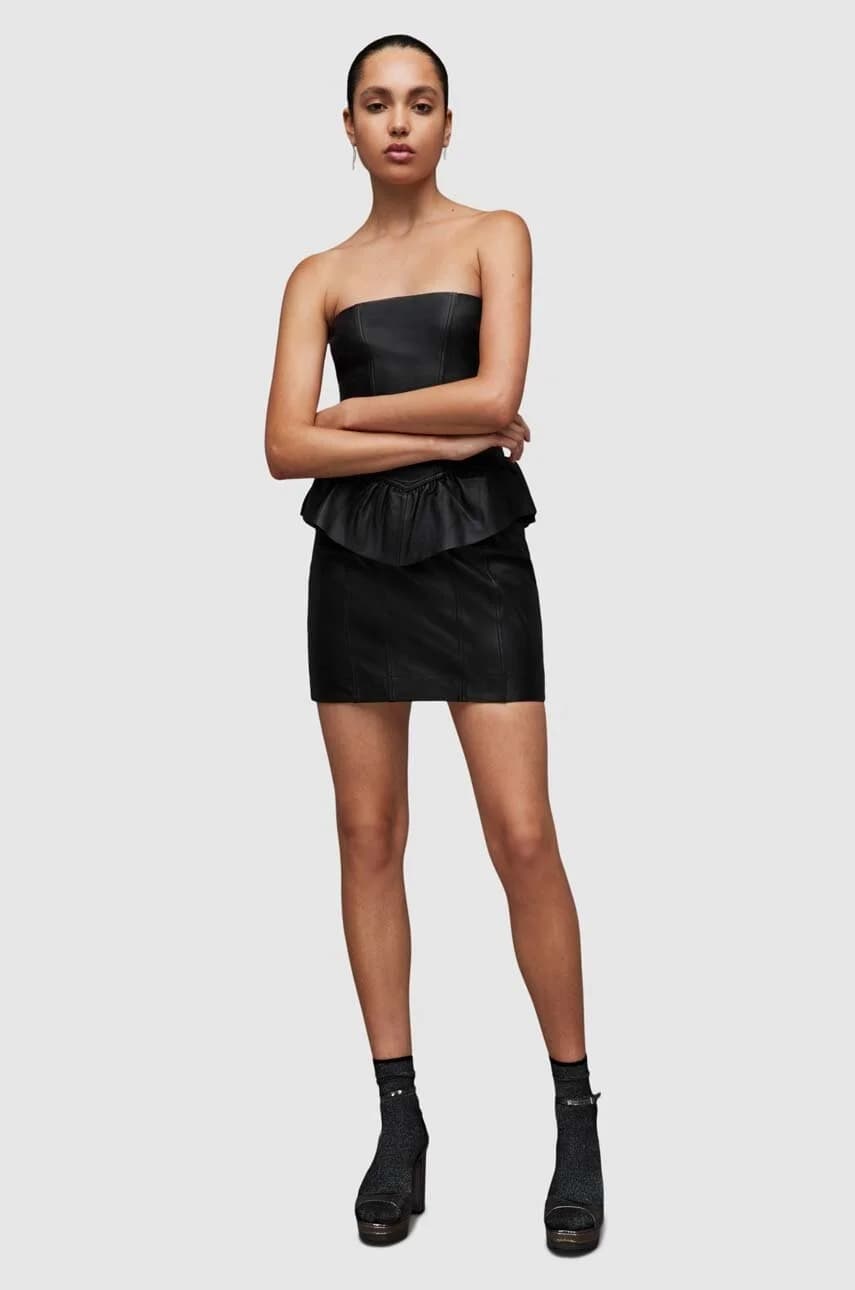 Кожаное платье WL068Z CASSIE LEA RUFFLE DR - фото 5