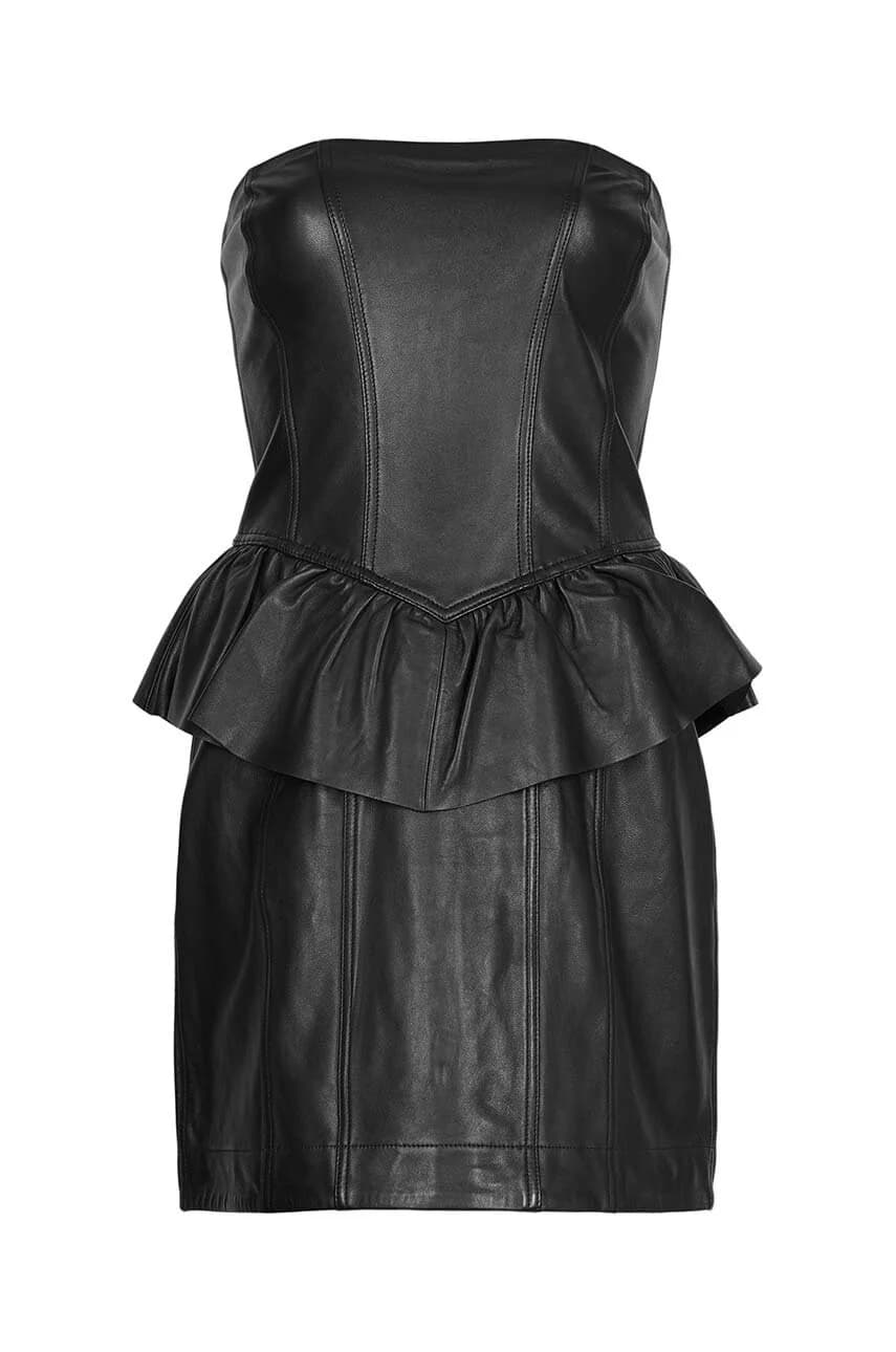 Кожаное платье WL068Z CASSIE LEA RUFFLE DR - фото 7