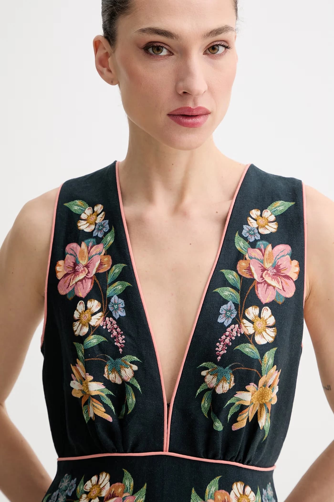 Льняное летнее платье - фото 4