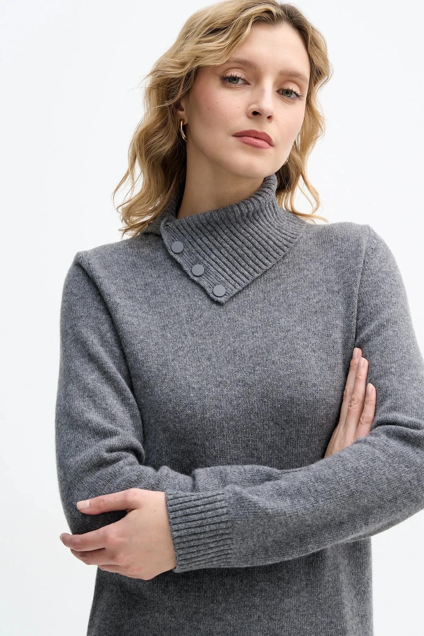 Платье из смесовой шерсти - фото 4