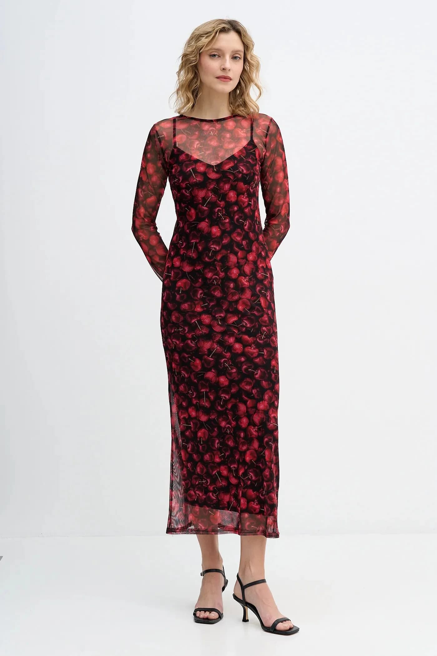 Платье Soho в сетку Cherry - фото 2