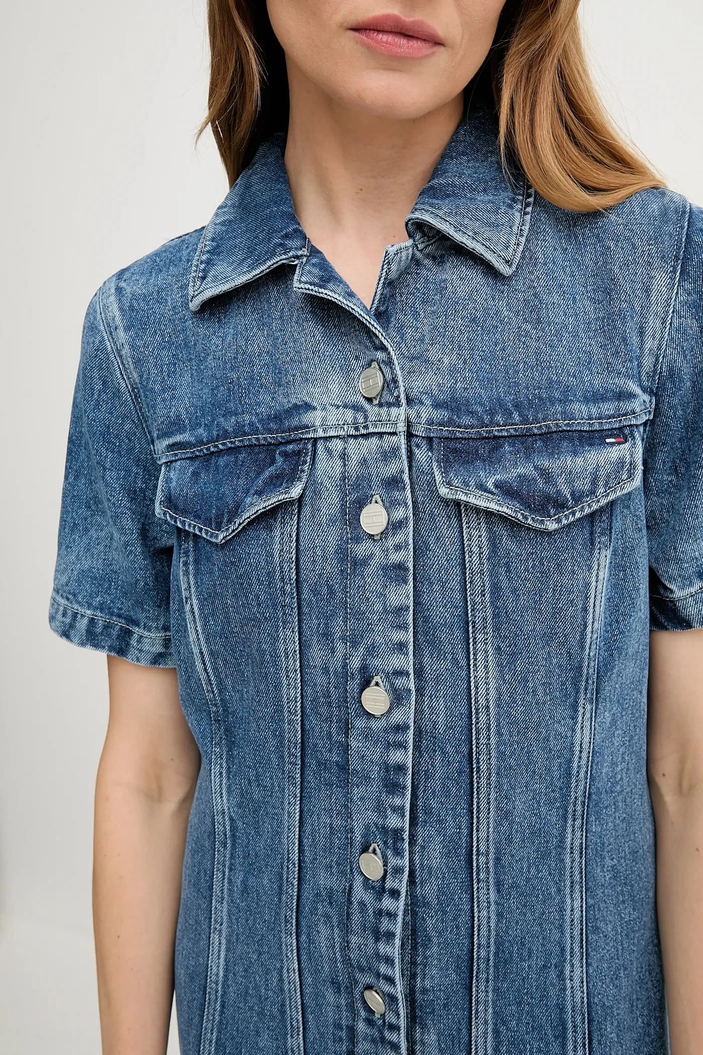 Джинсовое платье - фото 5