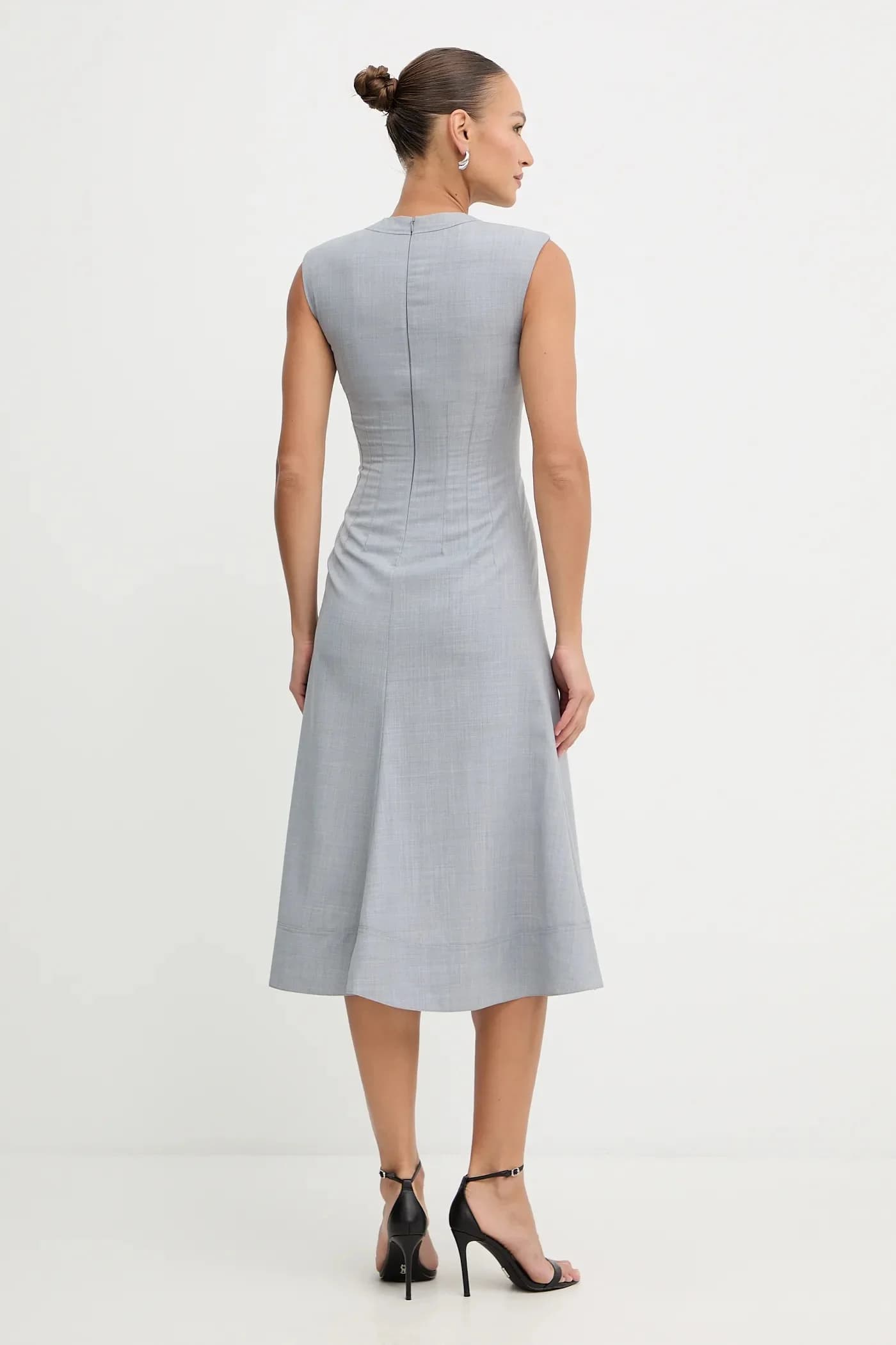 Платье из смесовой шерсти - фото 3