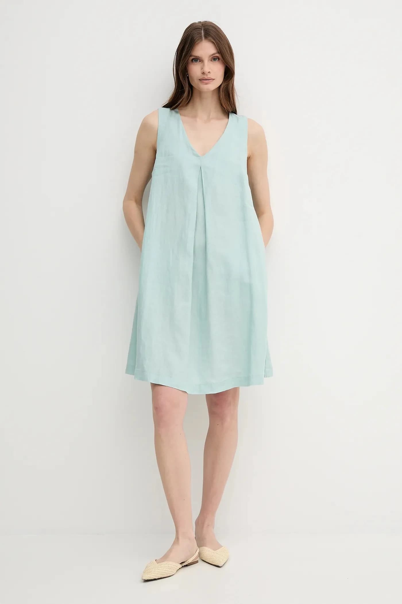 Льняное платье - фото 2