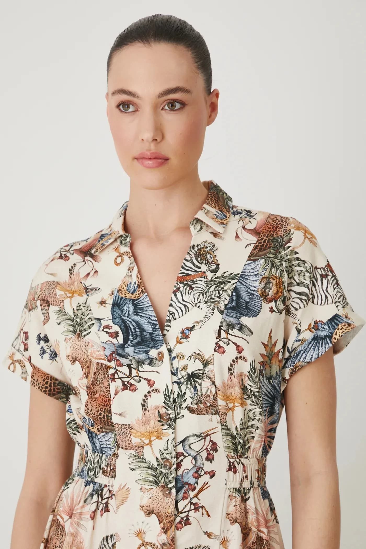 Платье из смесового льна - фото 4