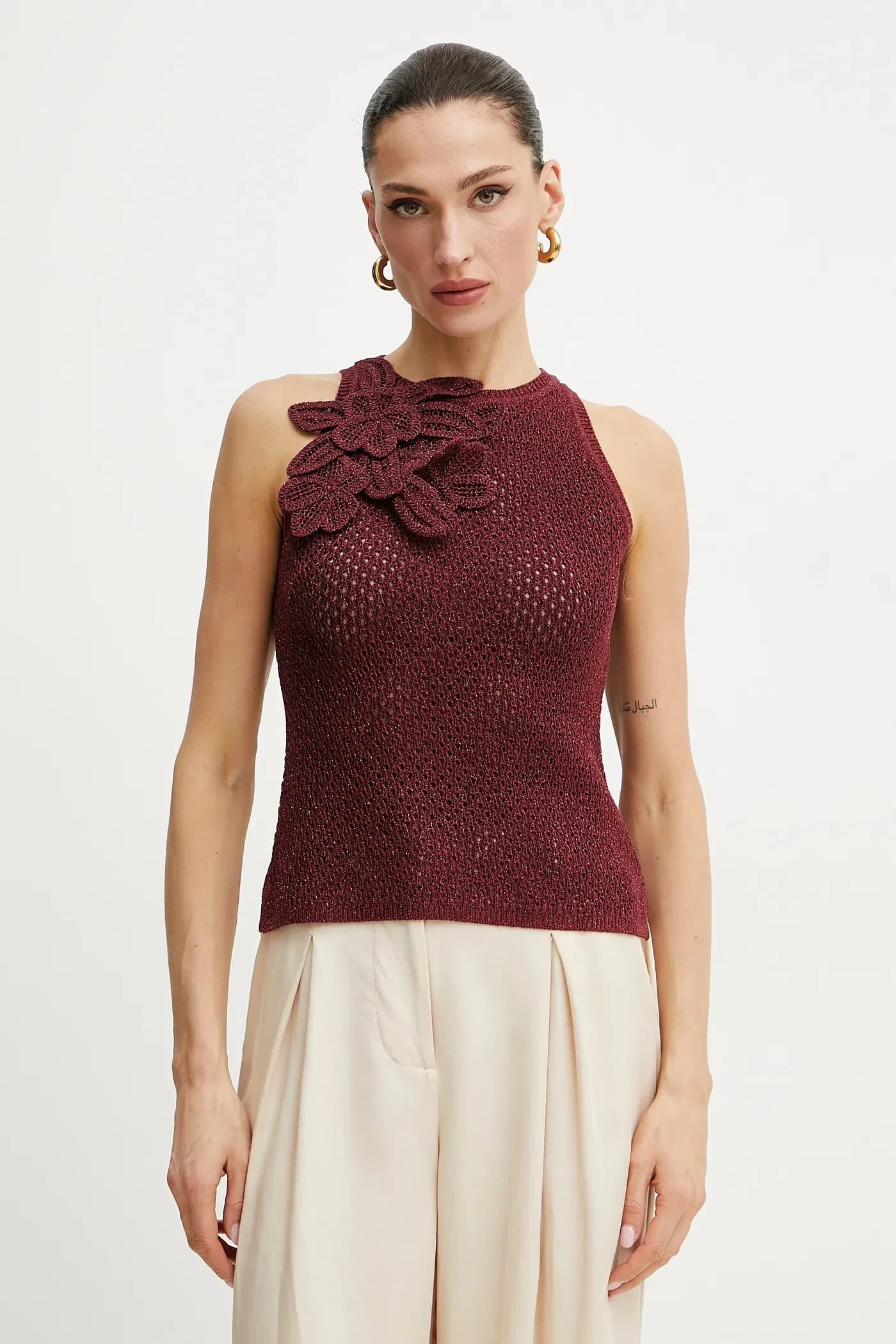 Топ из смесового льна АРАК1