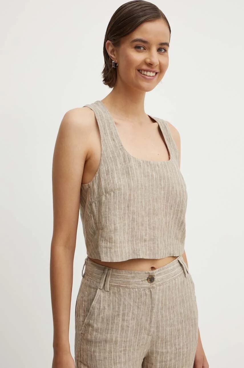 Льняной топ - фото 4