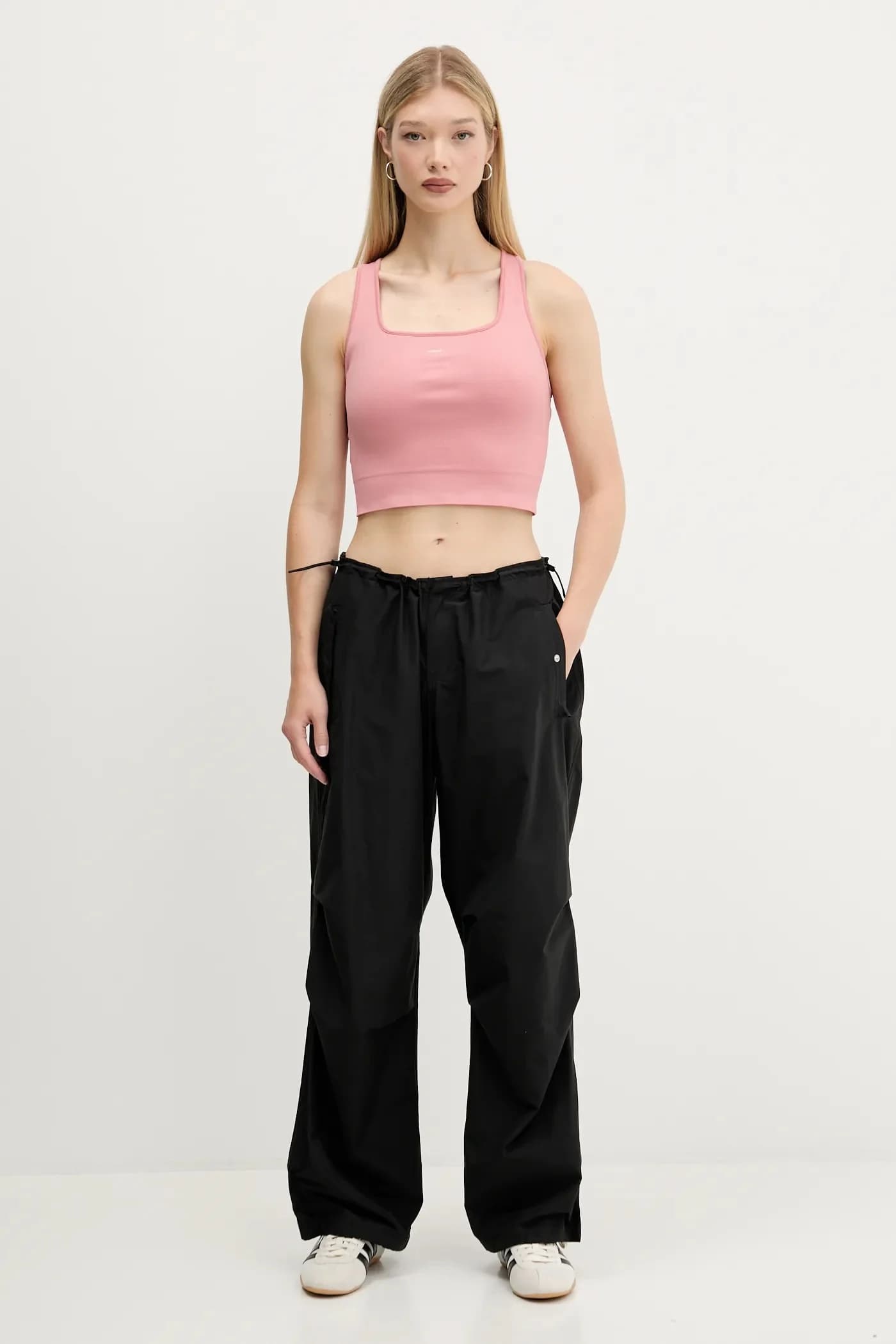 Топ-майка из эластичной ткани в рубчик - фото 2