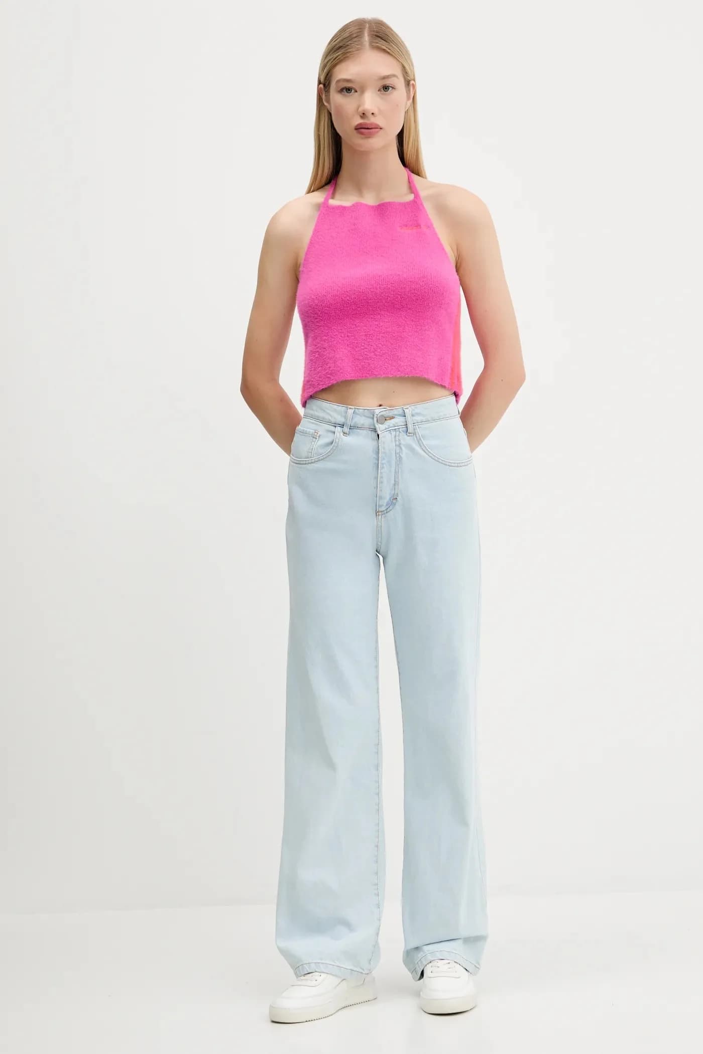 Пышный топ с бретелькой на бретельках - фото 2