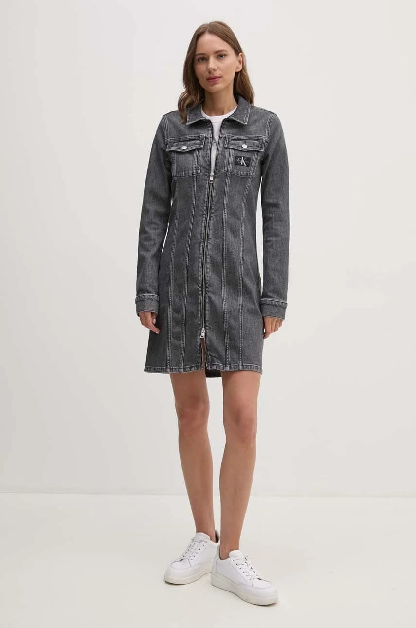 Джинсовое платье - фото 2