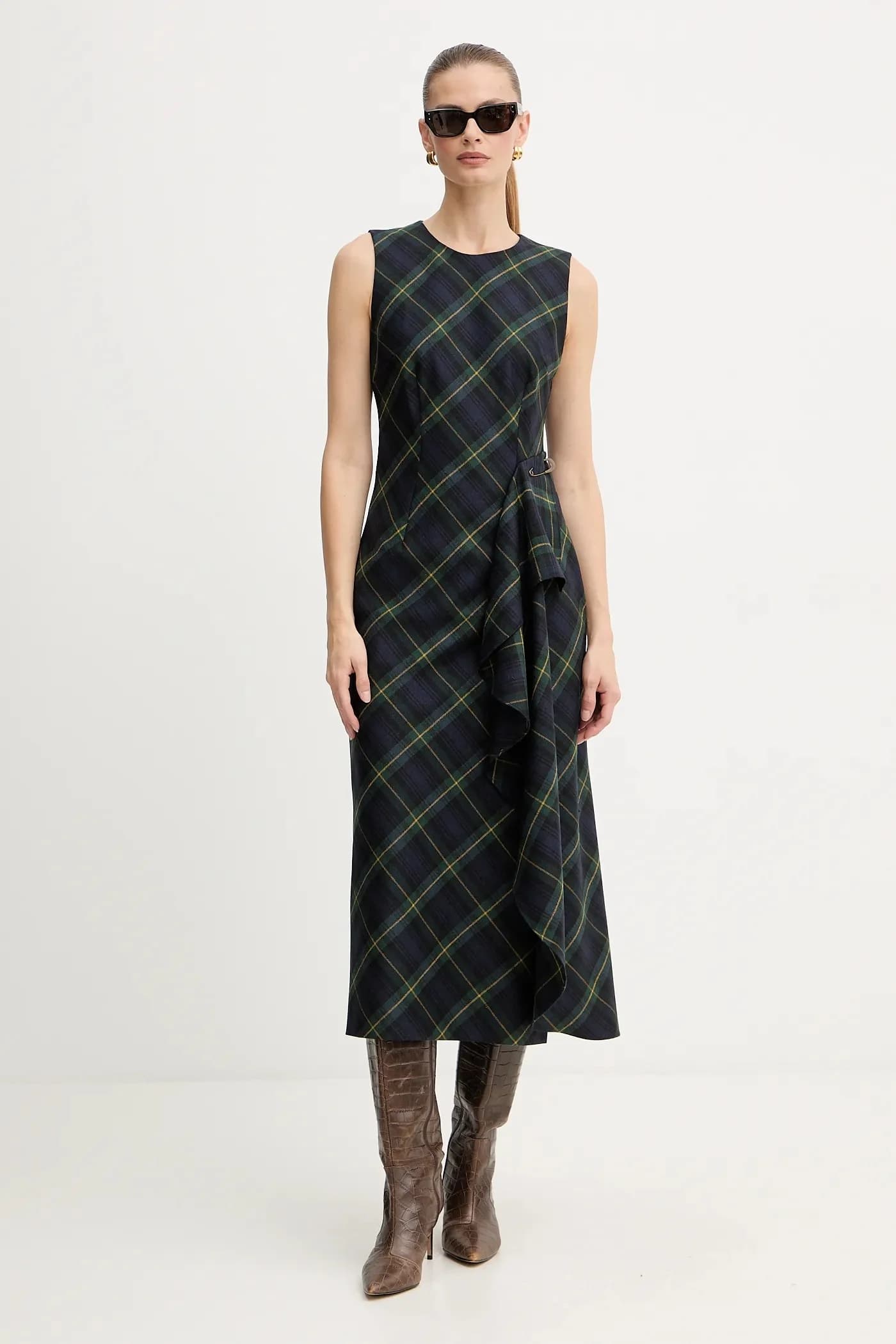 Платье из смесовой шерсти - фото 2