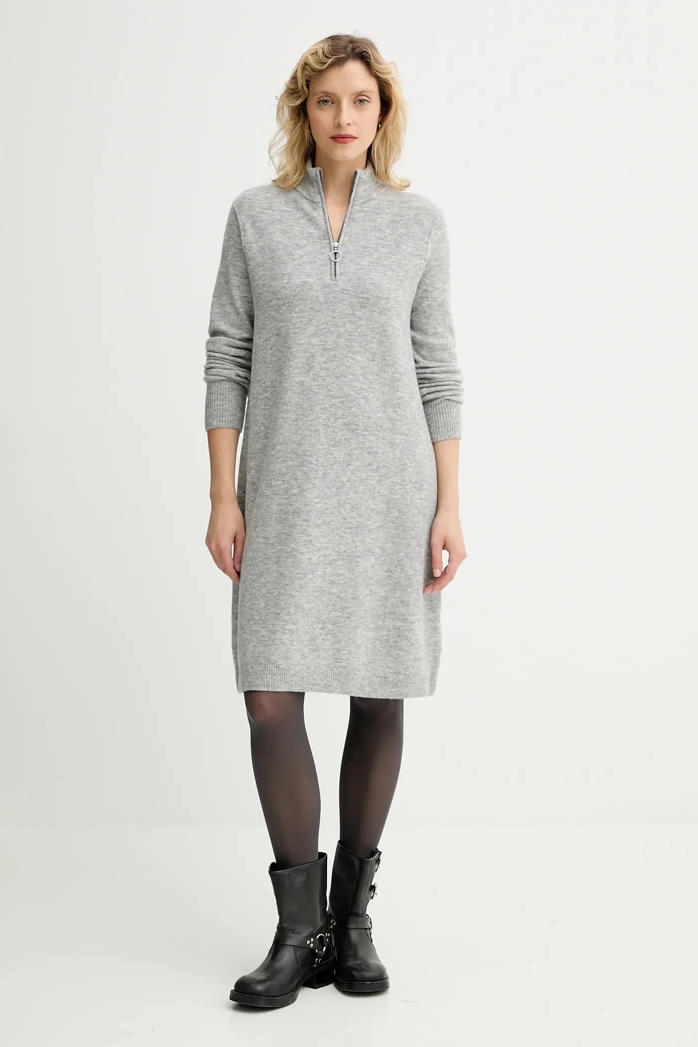 Платье из смесовой шерсти - фото 2