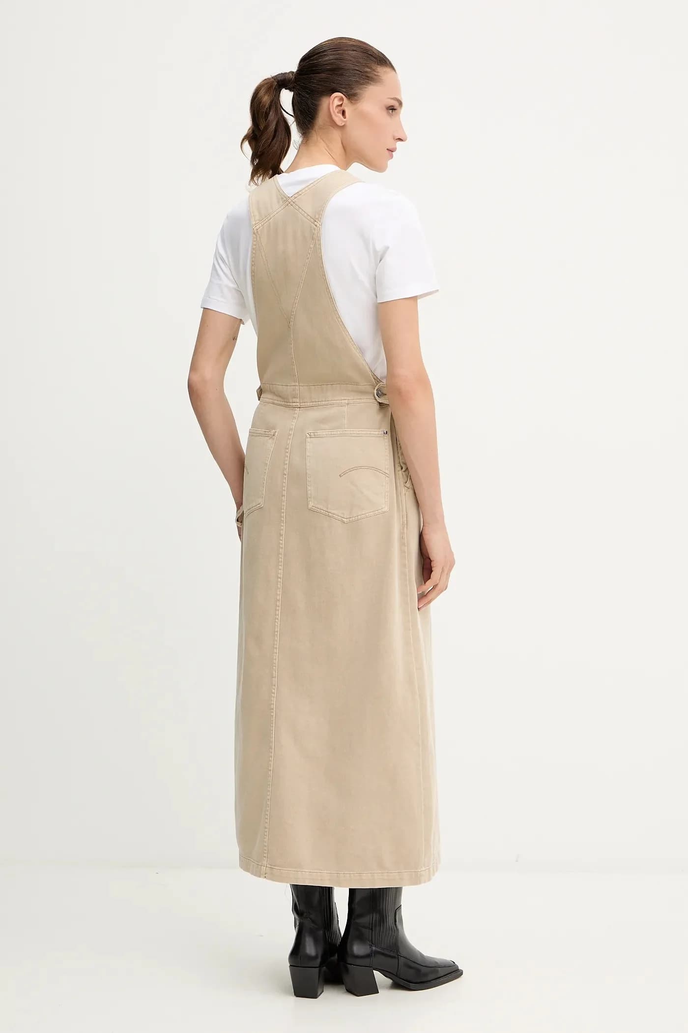 Джинсовое платье комбинезон - фото 3