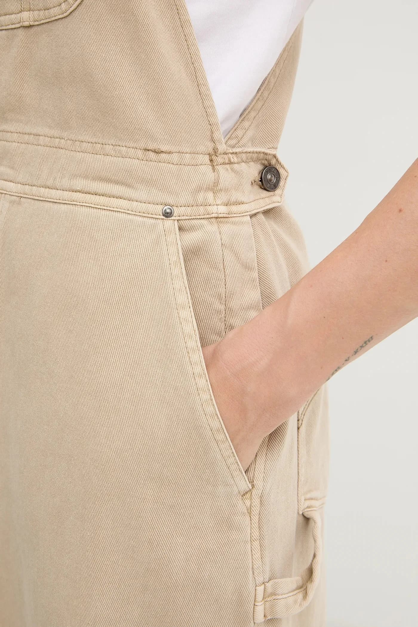 Джинсовое платье комбинезон - фото 7