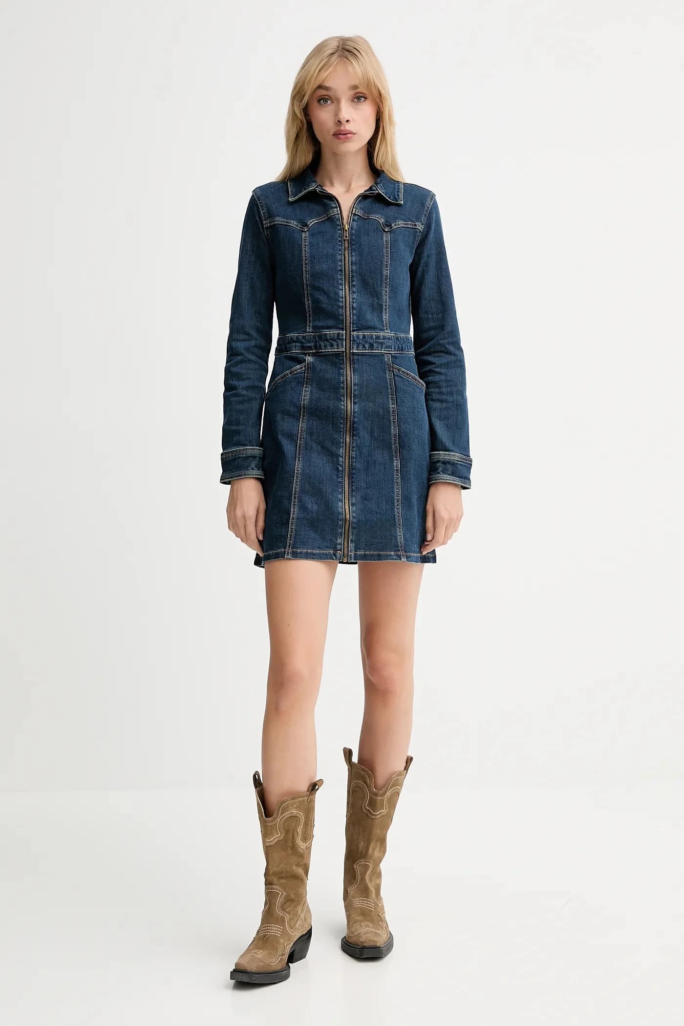 Джинсовое платье - фото 2