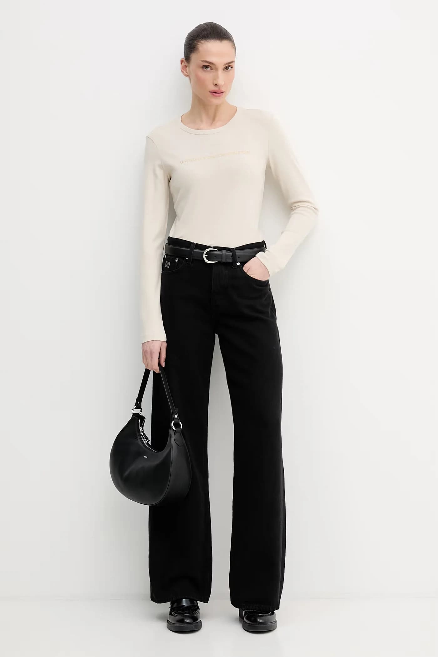 Хлопковая рубашка с длинным рукавом - фото 2