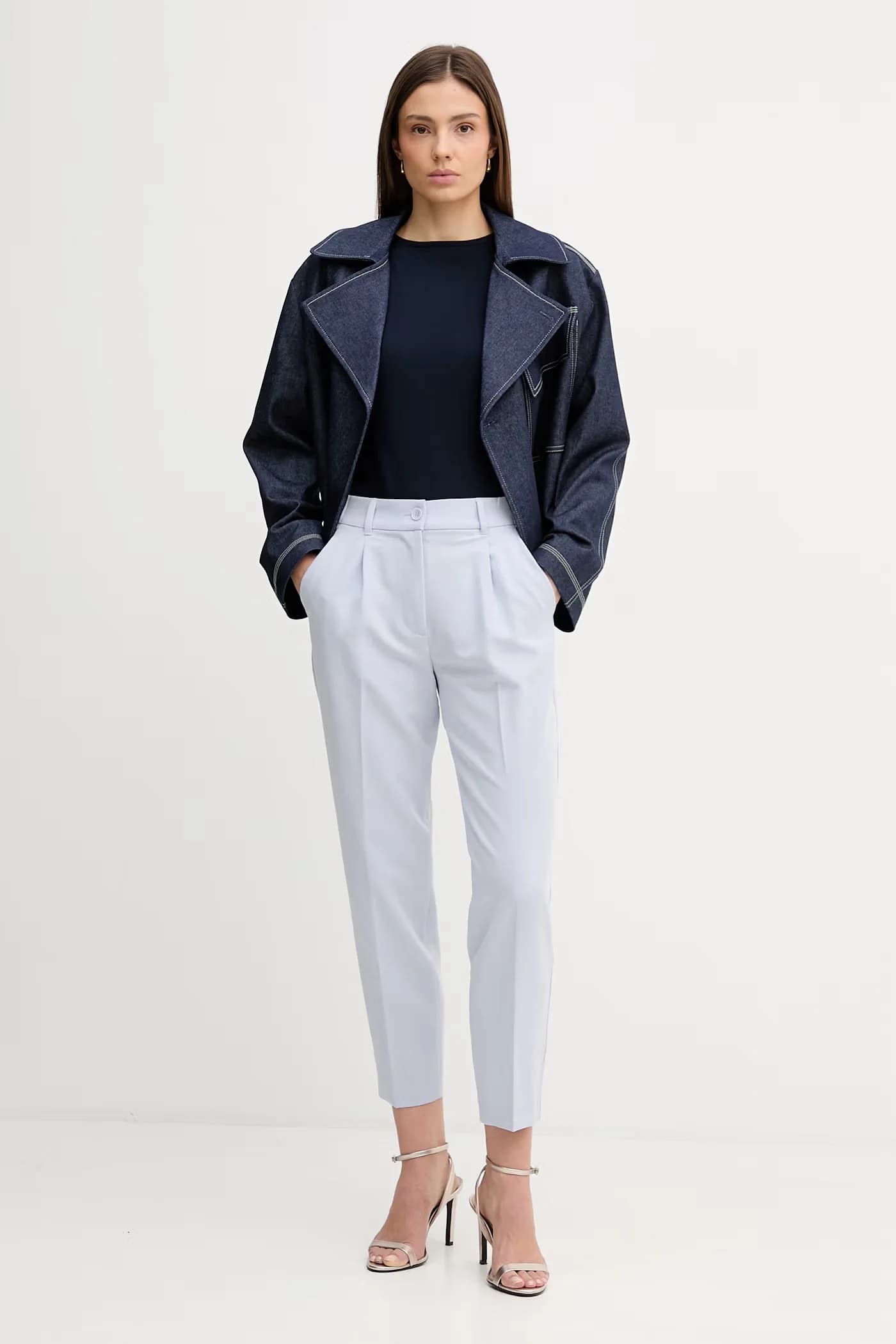 Хлопковая рубашка с длинным рукавом - фото 2