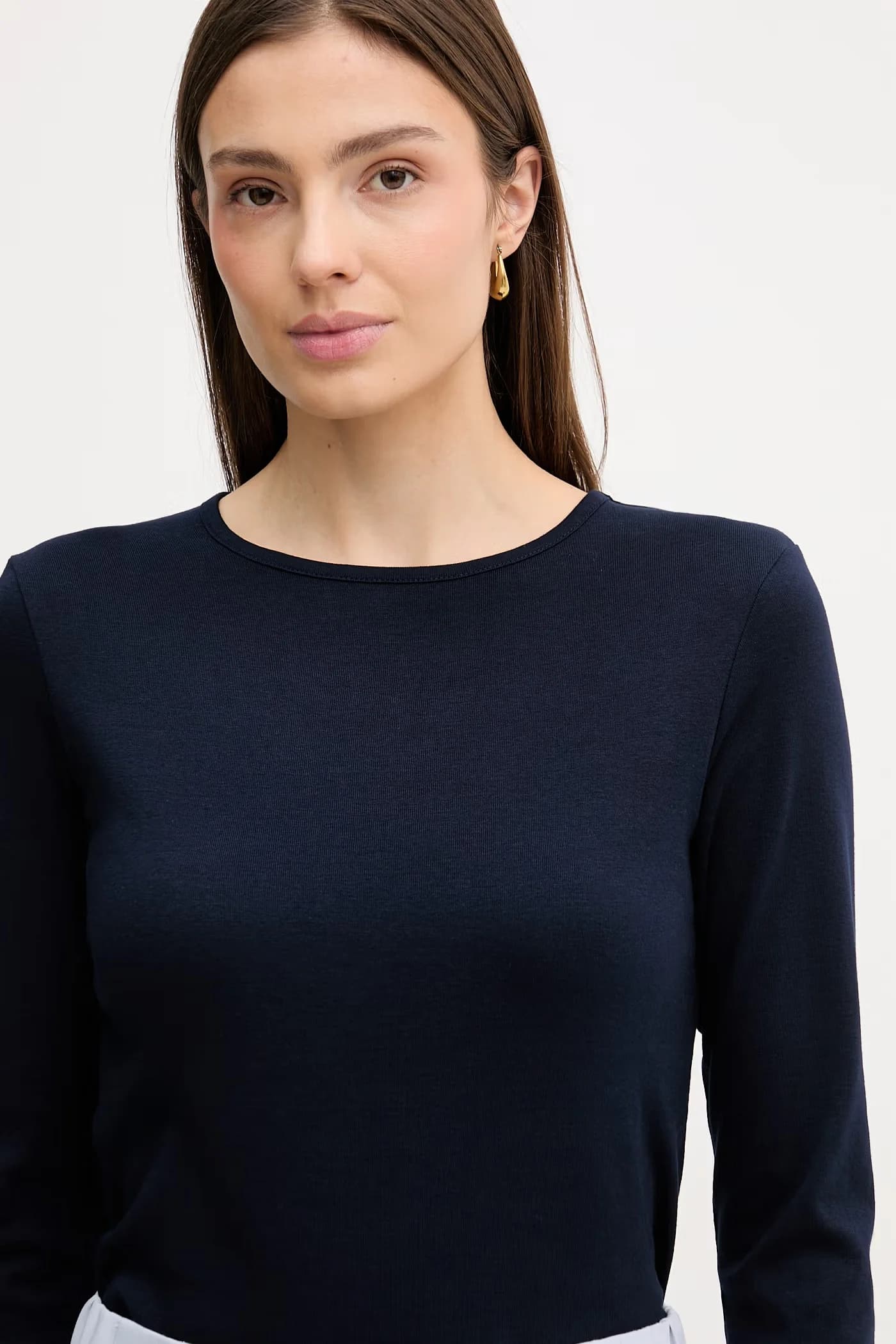 Хлопковая рубашка с длинным рукавом - фото 4