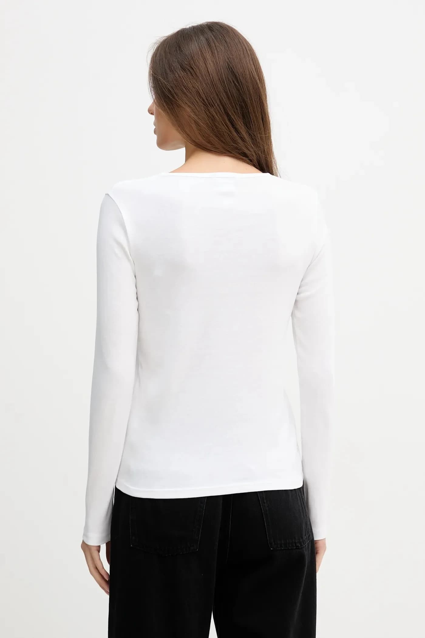 Хлопковая рубашка с длинным рукавом - фото 3