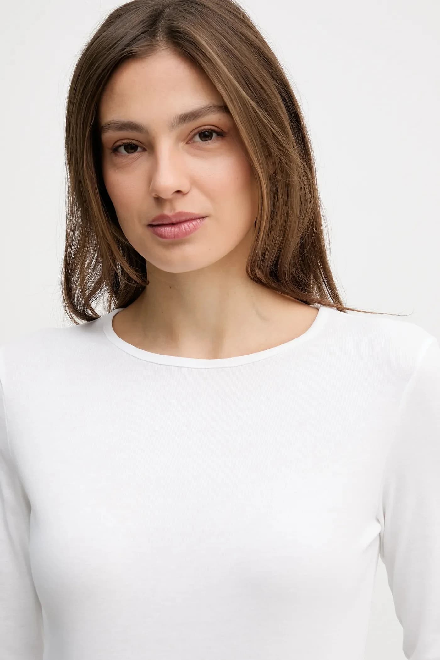 Хлопковая рубашка с длинным рукавом - фото 4