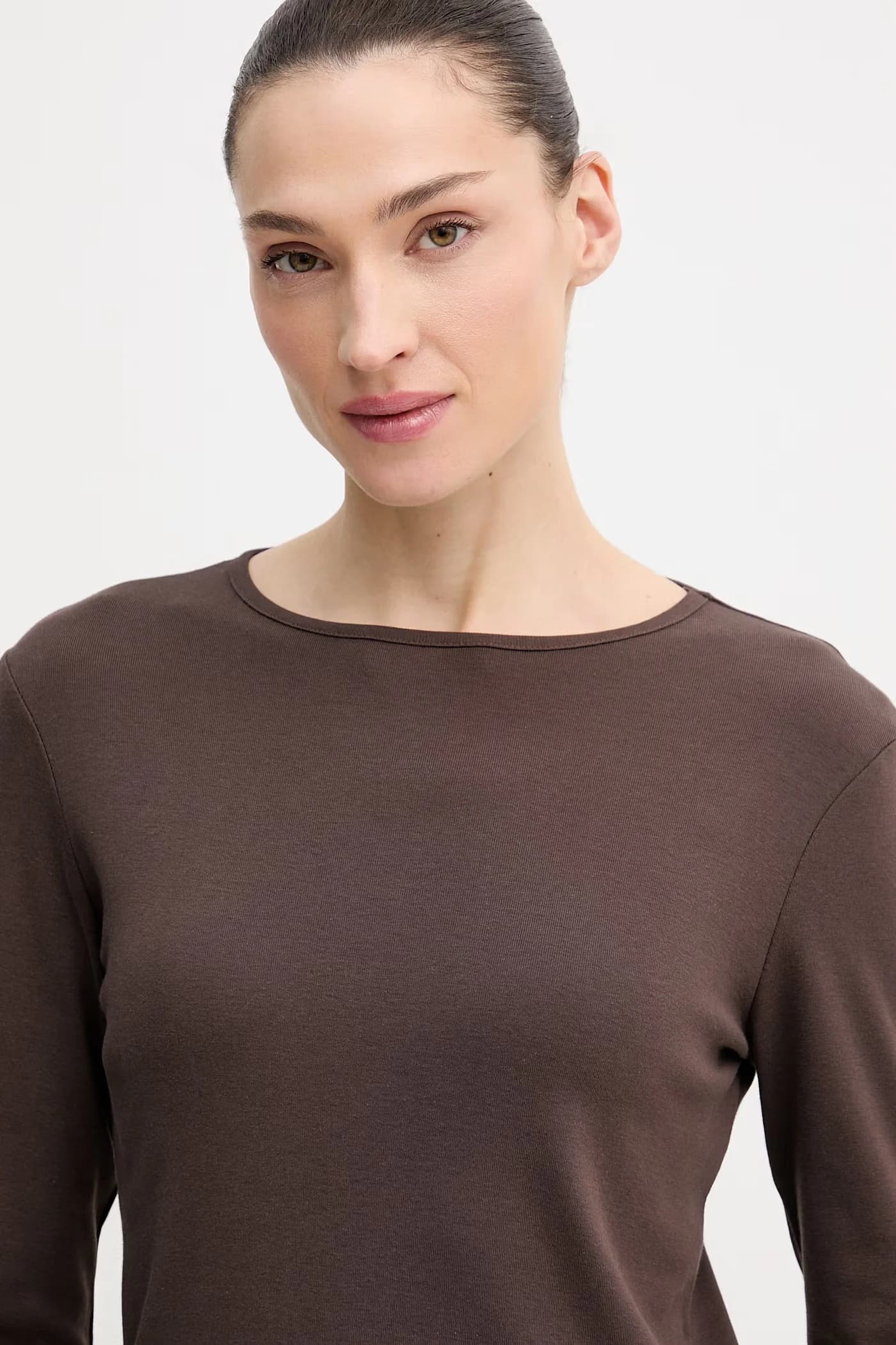 Хлопковая рубашка с длинным рукавом - фото 4