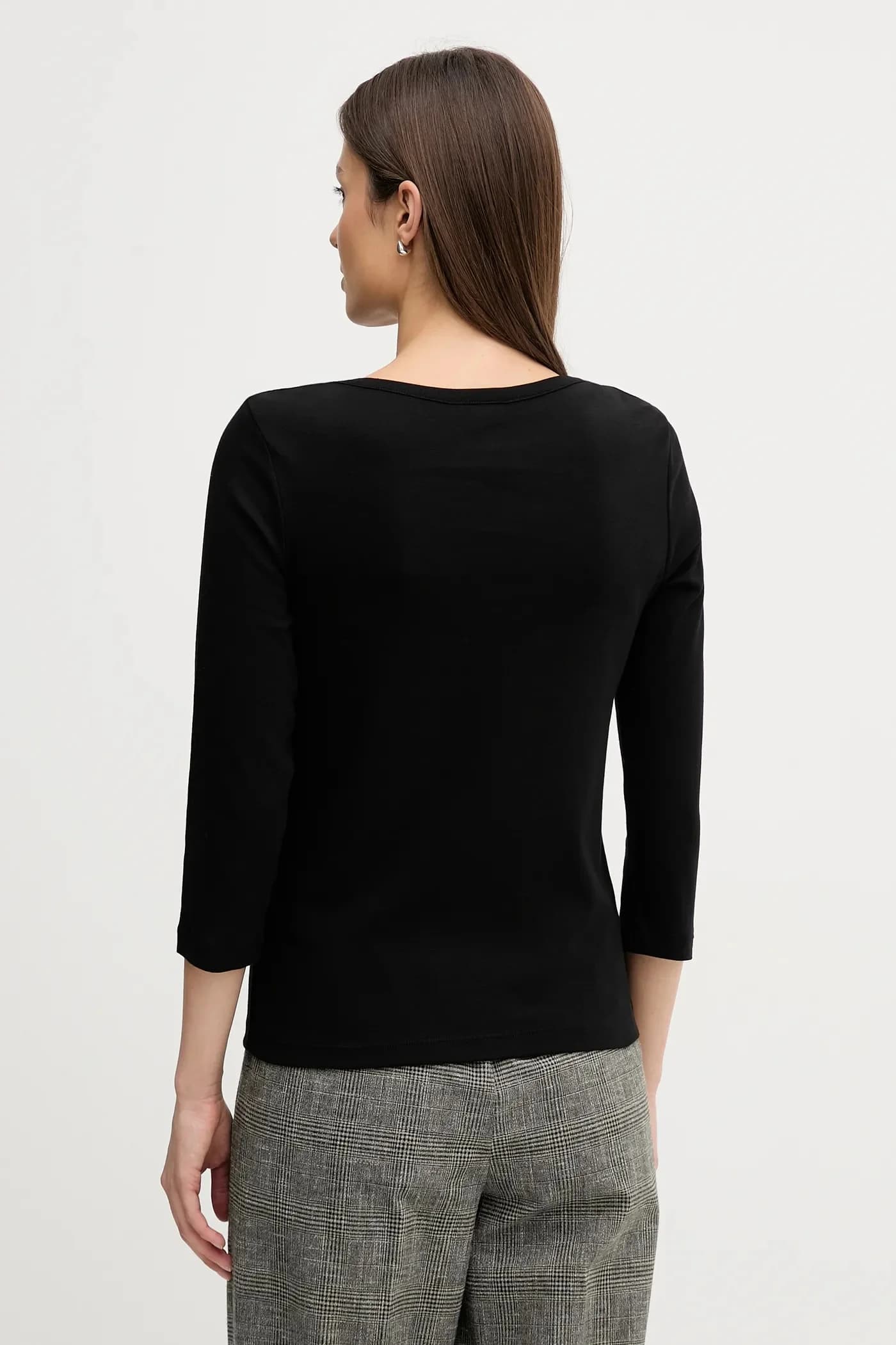 Хлопковая рубашка с длинным рукавом - фото 3