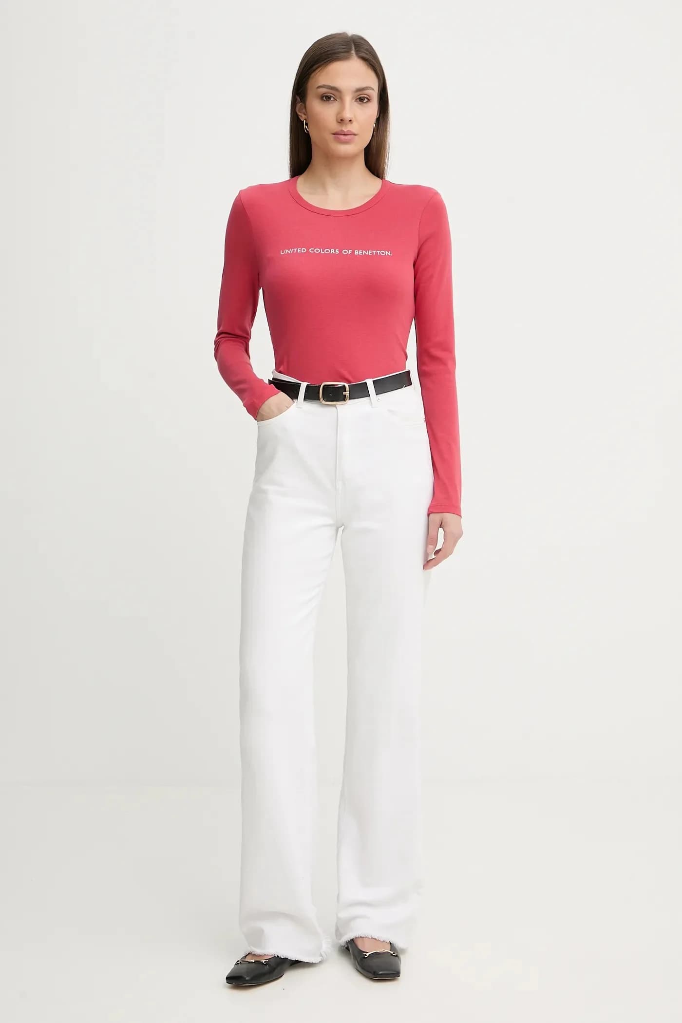 Хлопковая рубашка с длинным рукавом - фото 2