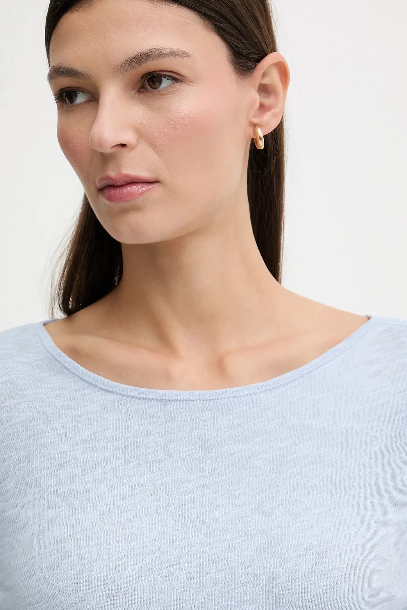 Хлопковая рубашка с длинным рукавом - фото 4