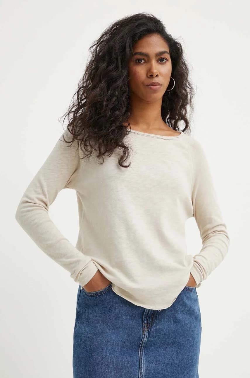 Хлопковая ФУТБОЛКА с длинными рукавами ML COL BATEAU