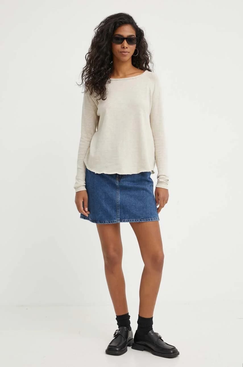 Хлопковая ФУТБОЛКА с длинными рукавами ML COL BATEAU - фото 2