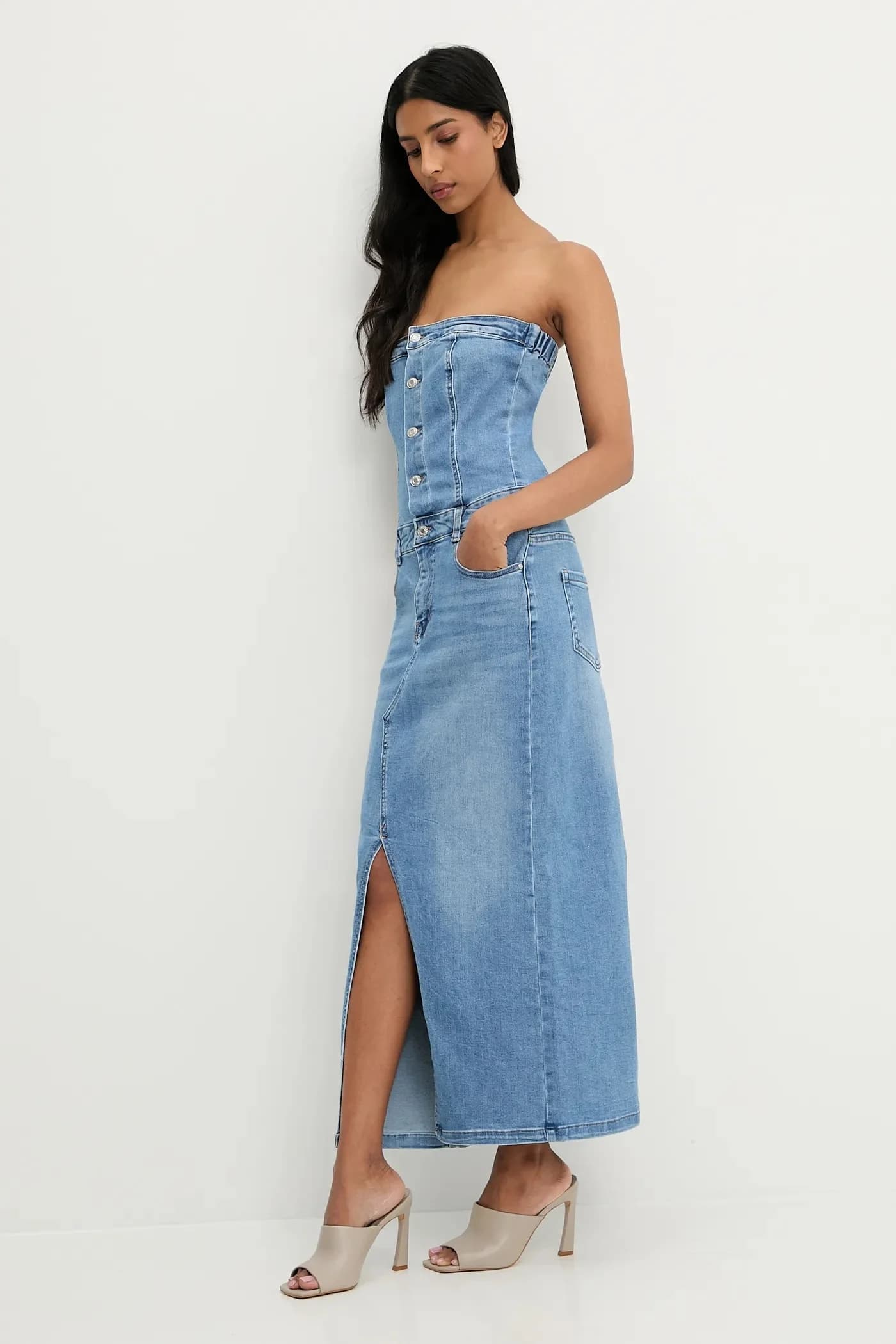 Джинсовое платье - фото 2