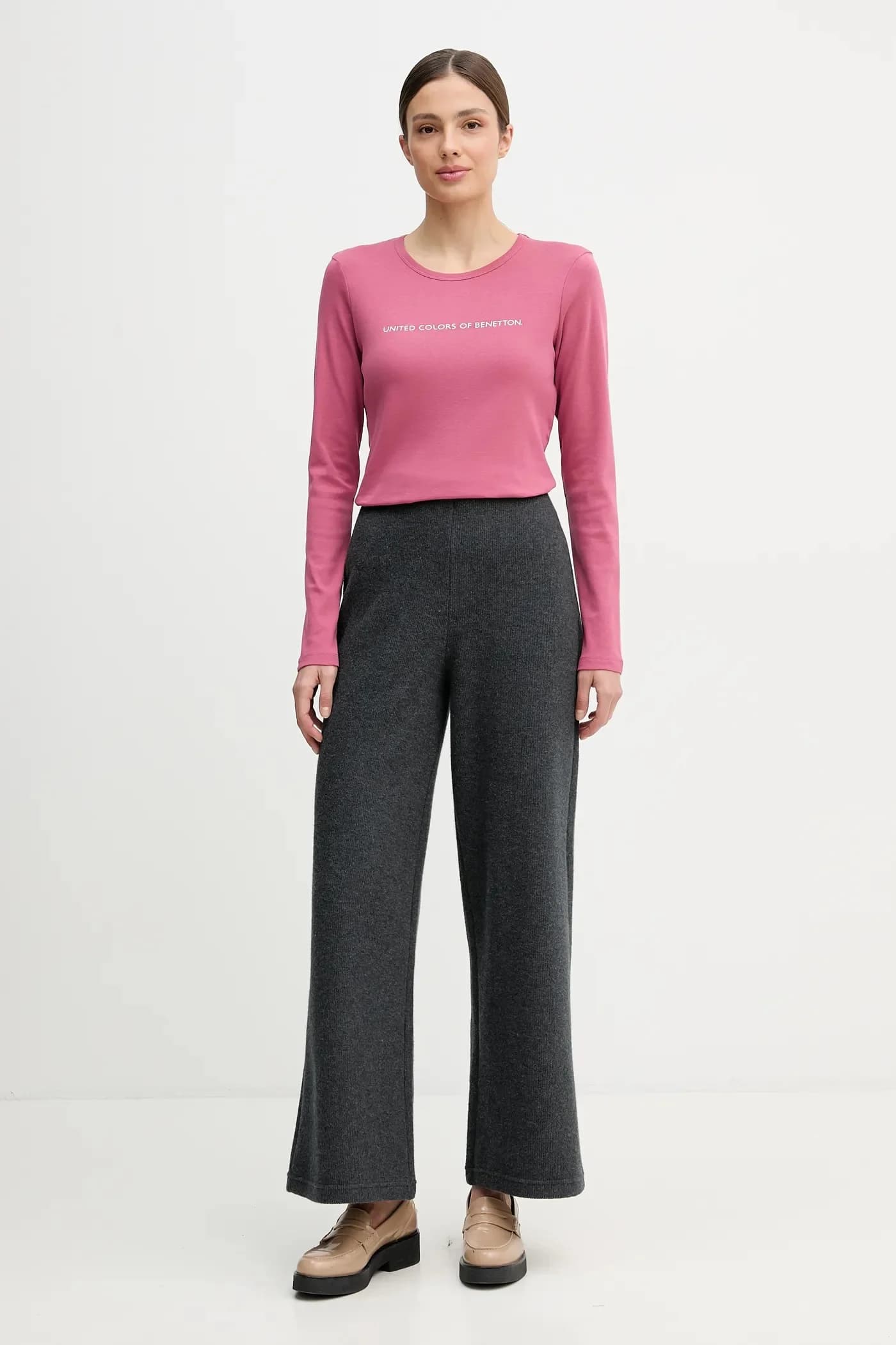 Хлопковая рубашка с длинным рукавом - фото 2