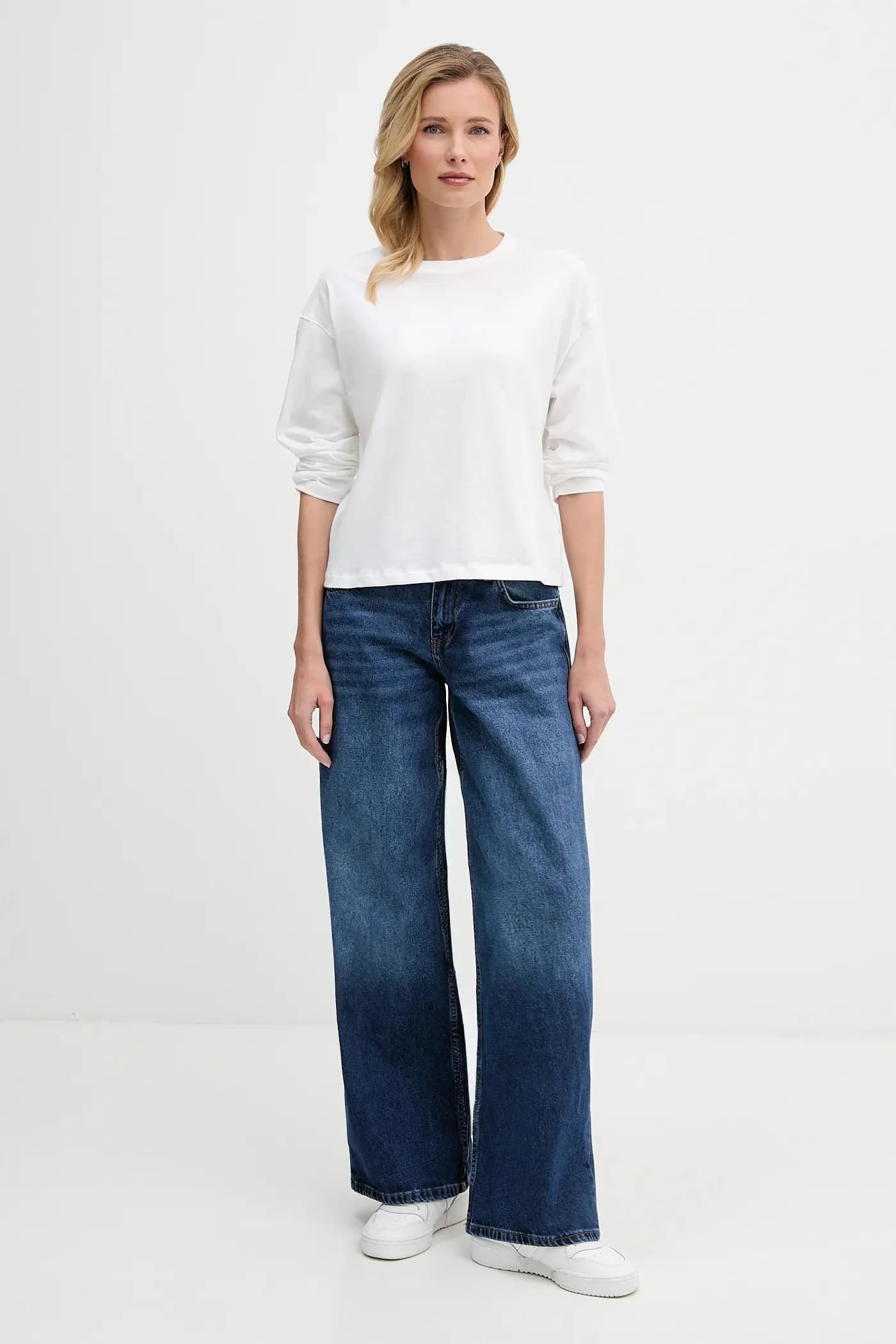 Хлопковая рубашка с длинным рукавом - фото 2