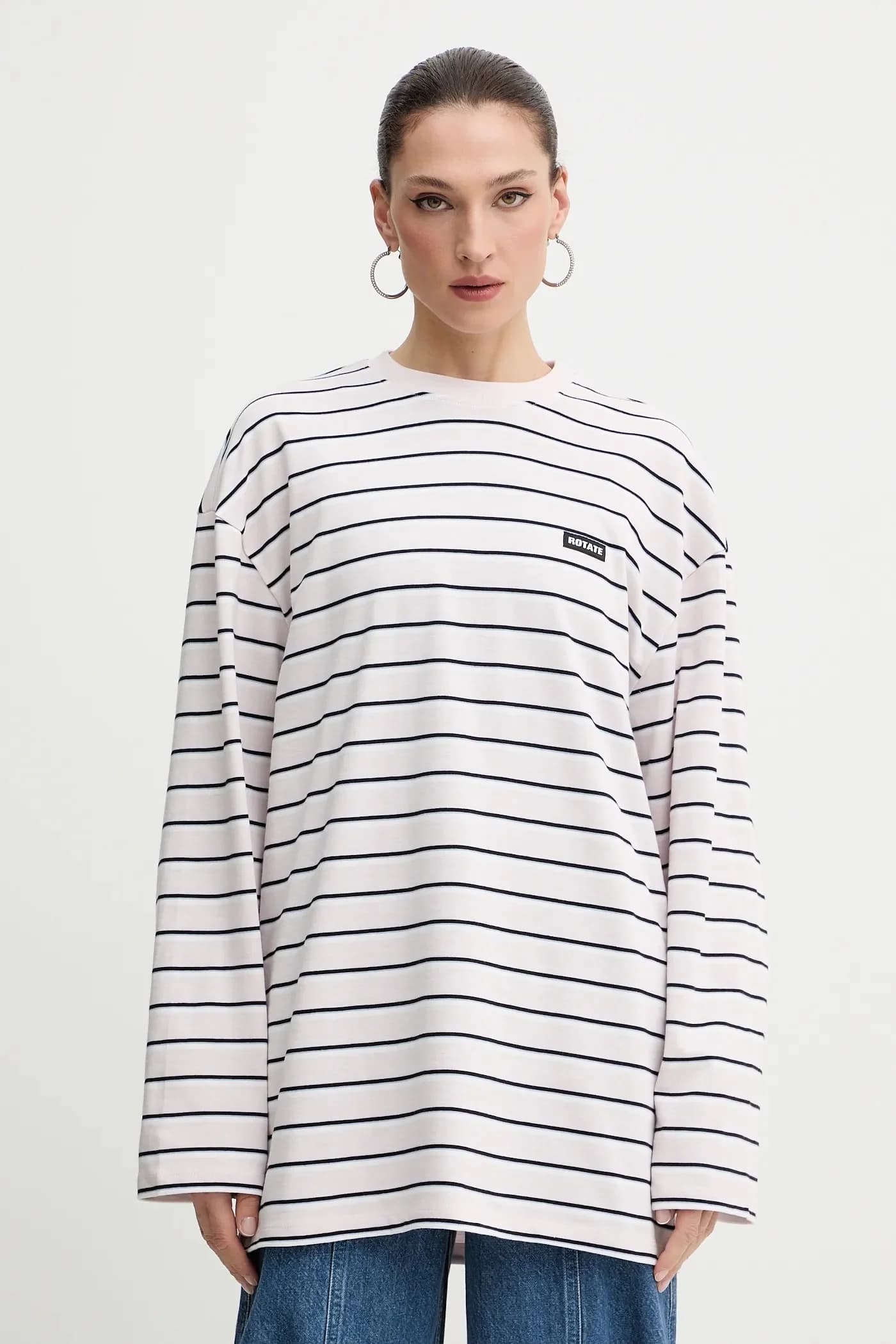 Хлопковая рубашка с длинным рукавом