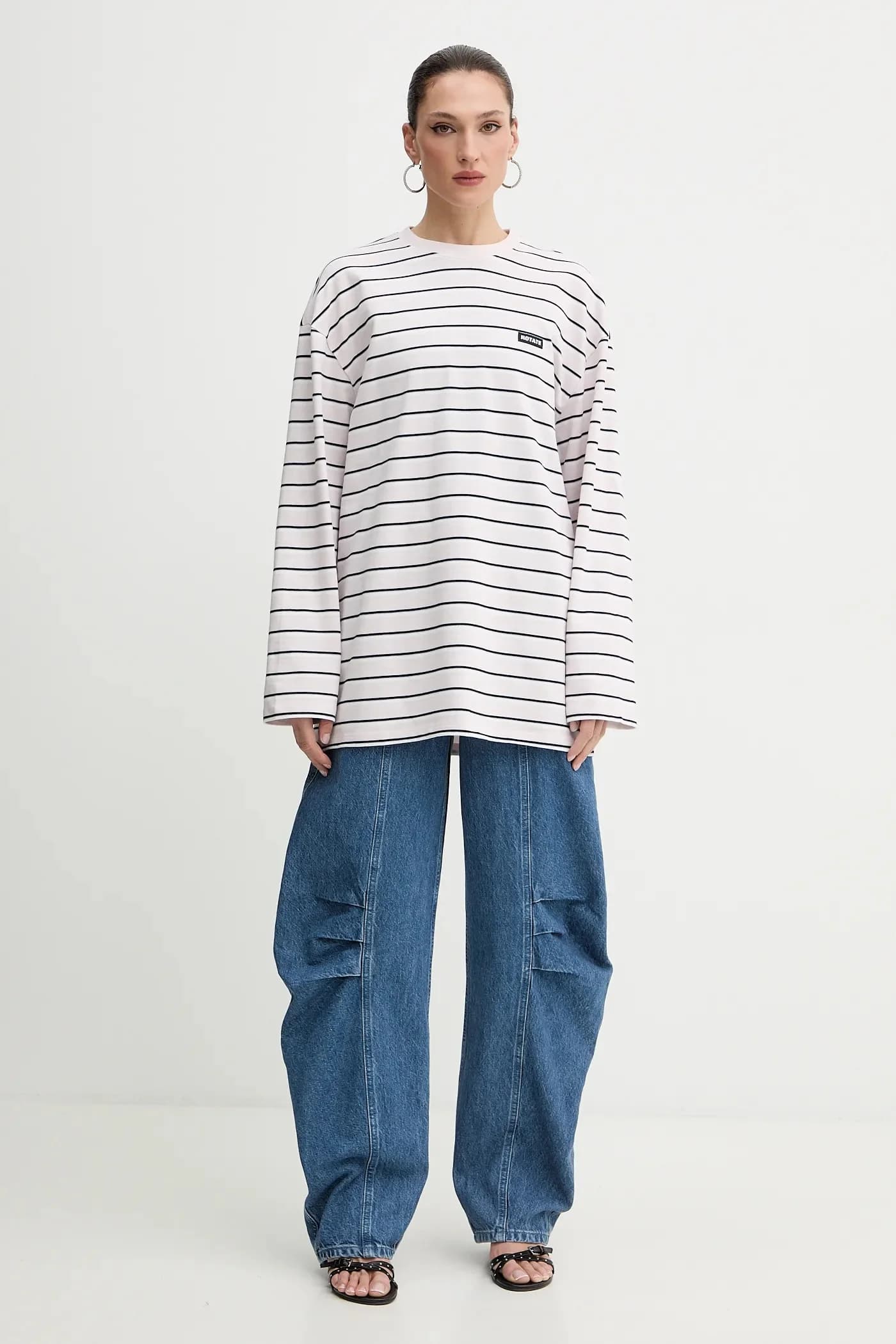 Хлопковая рубашка с длинным рукавом - фото 2