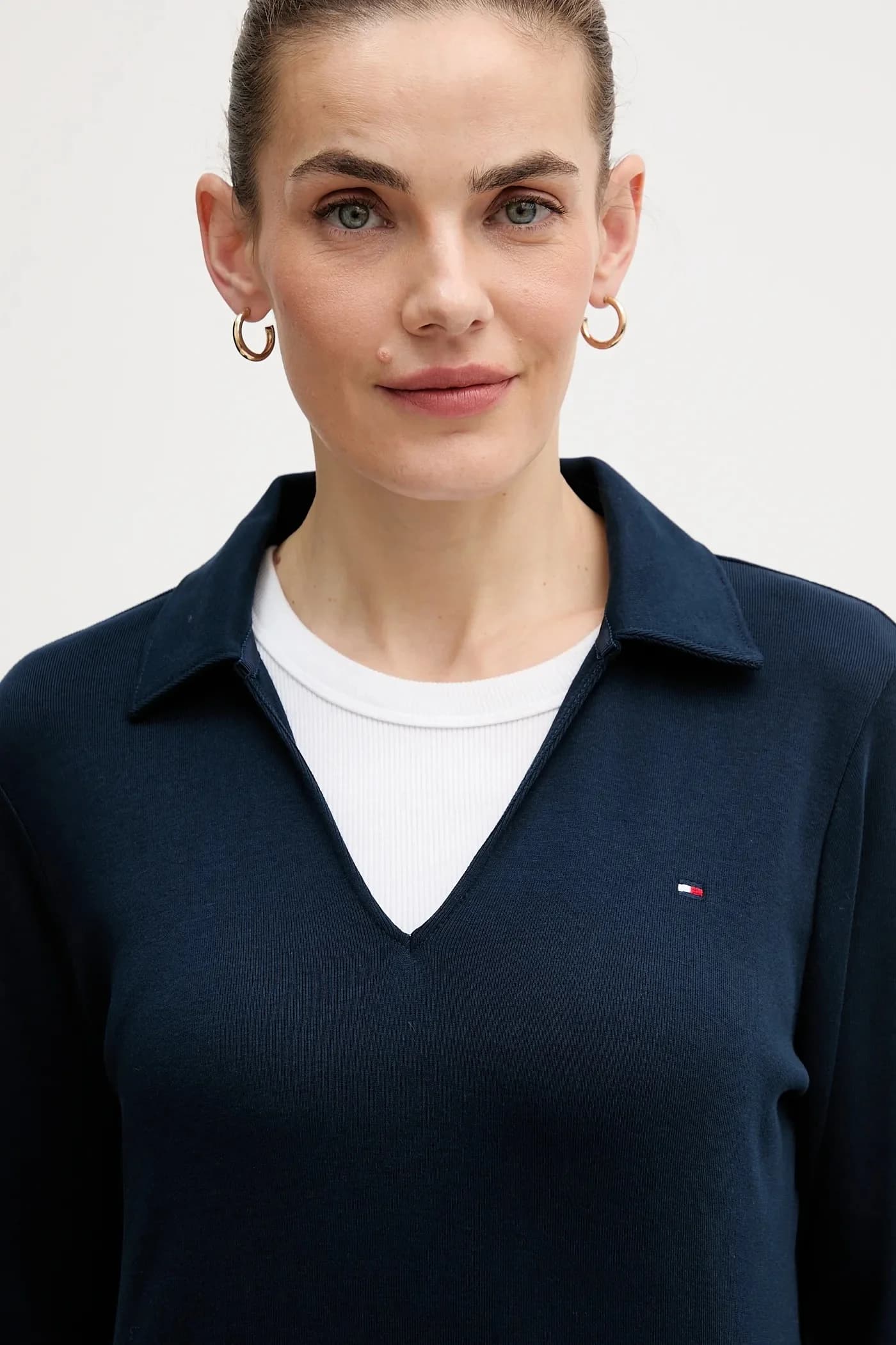 Хлопковая рубашка с длинным рукавом - фото 3