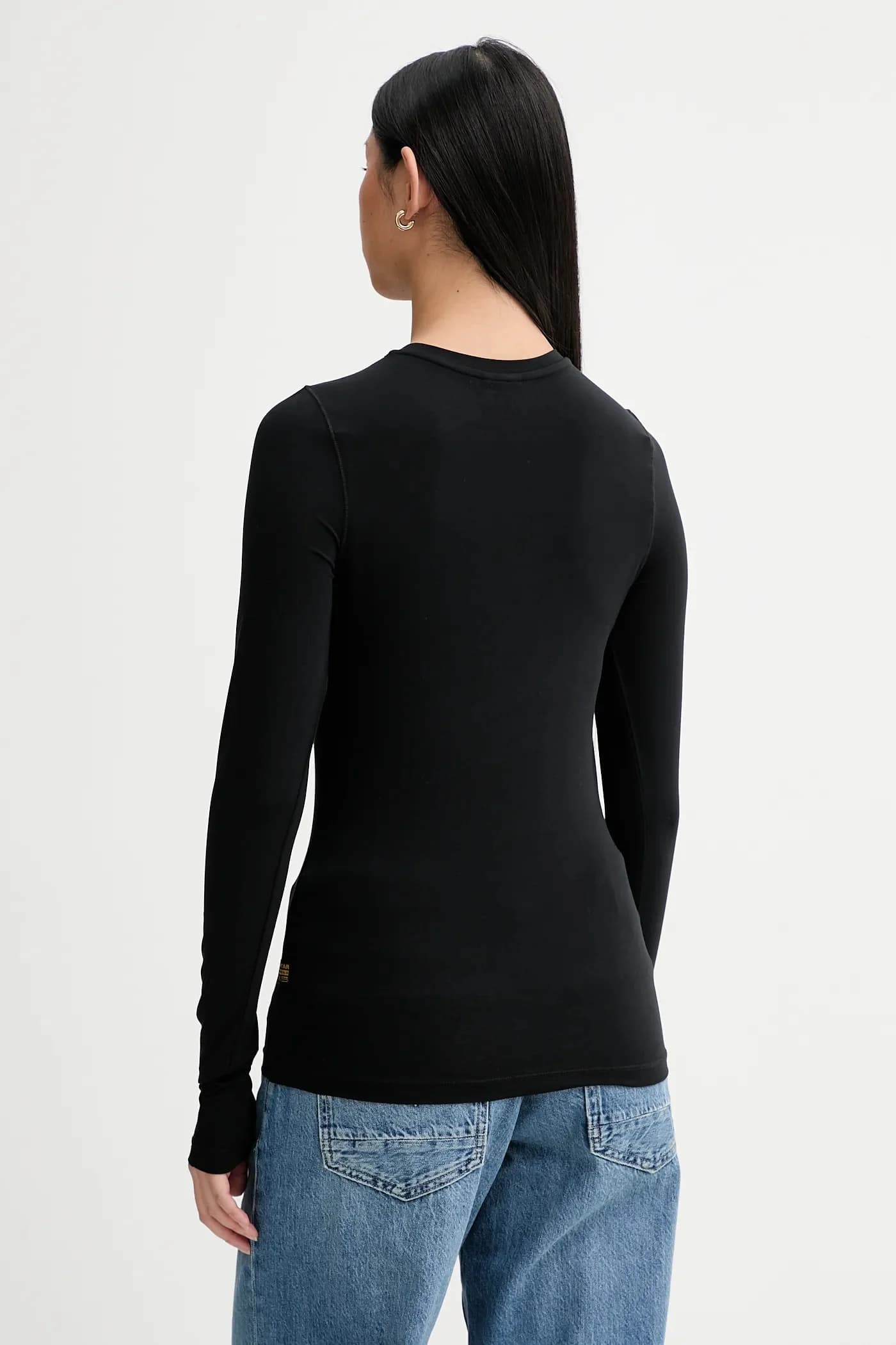 Узкая рубашка с длинными рукавами - фото 3