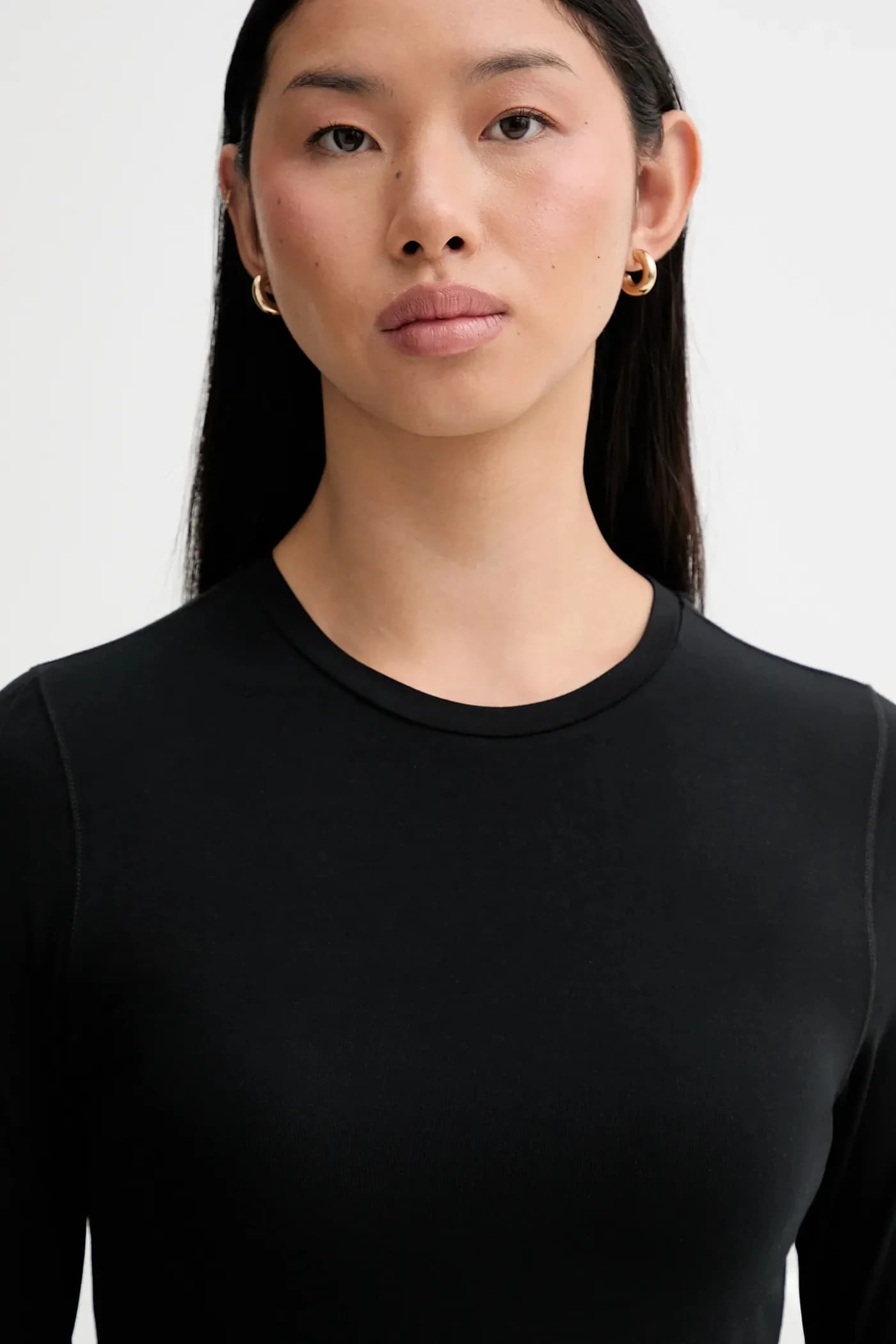 Узкая рубашка с длинными рукавами - фото 4