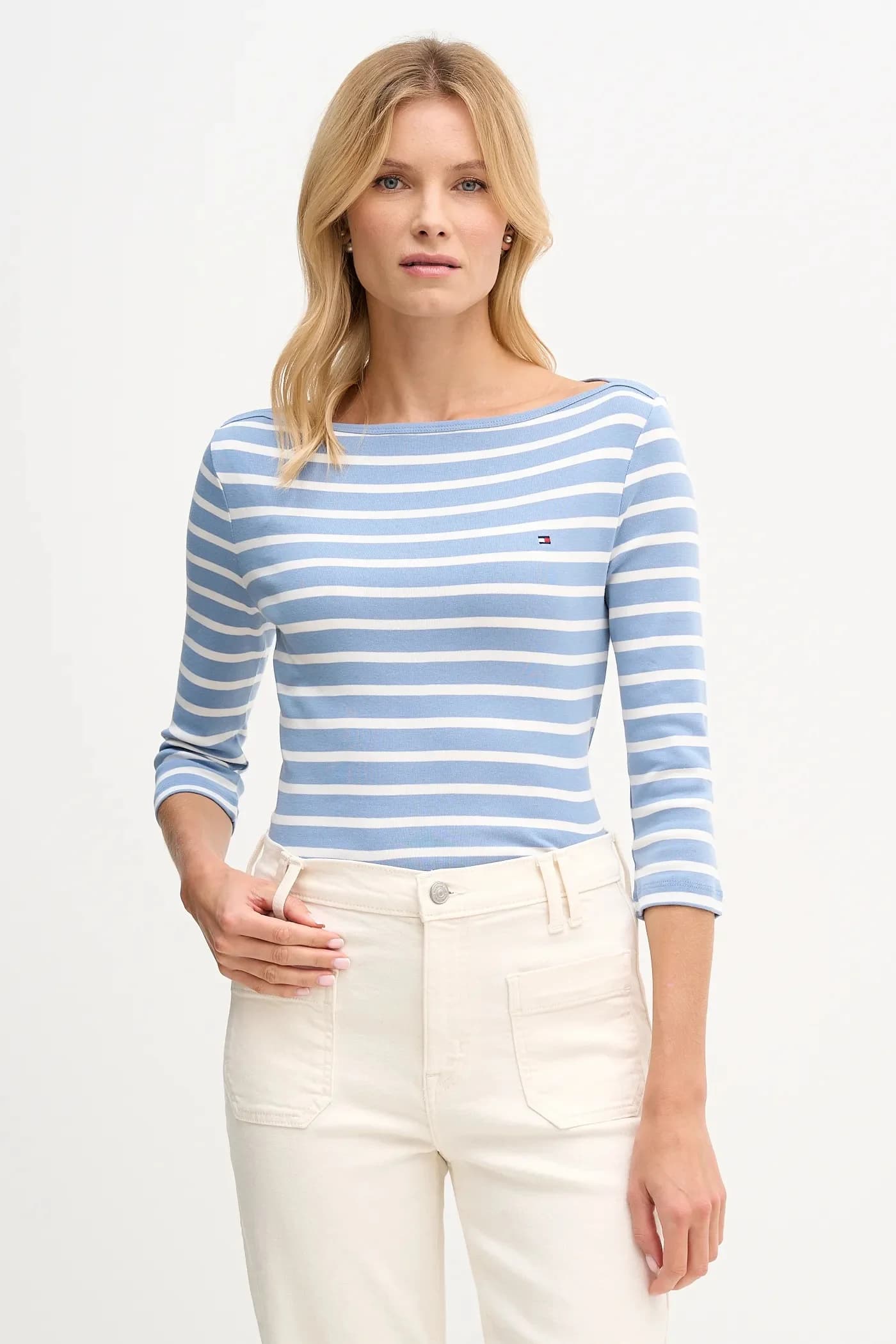 Хлопковая рубашка с длинным рукавом