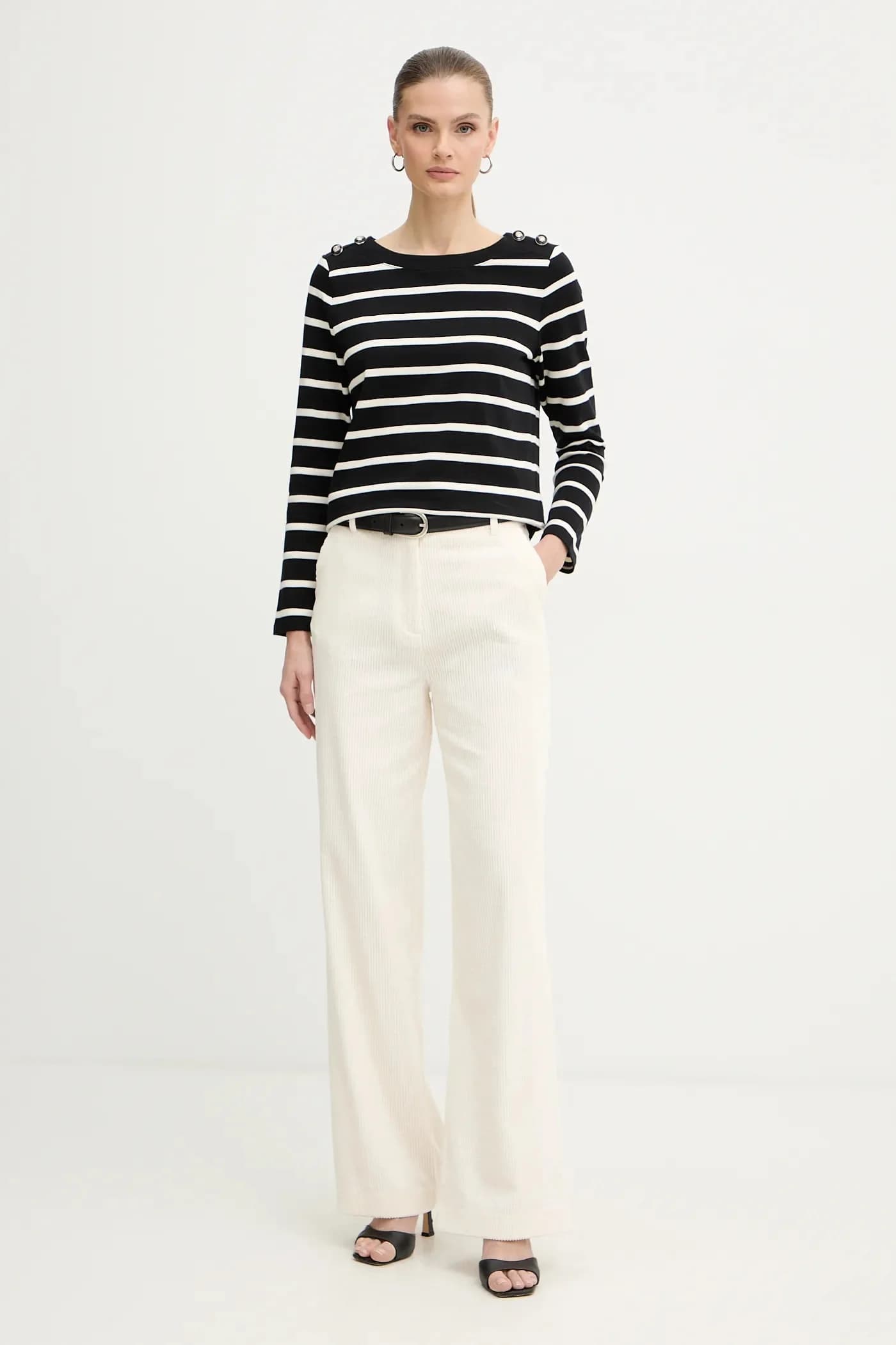 Хлопковая рубашка с длинным рукавом - фото 2