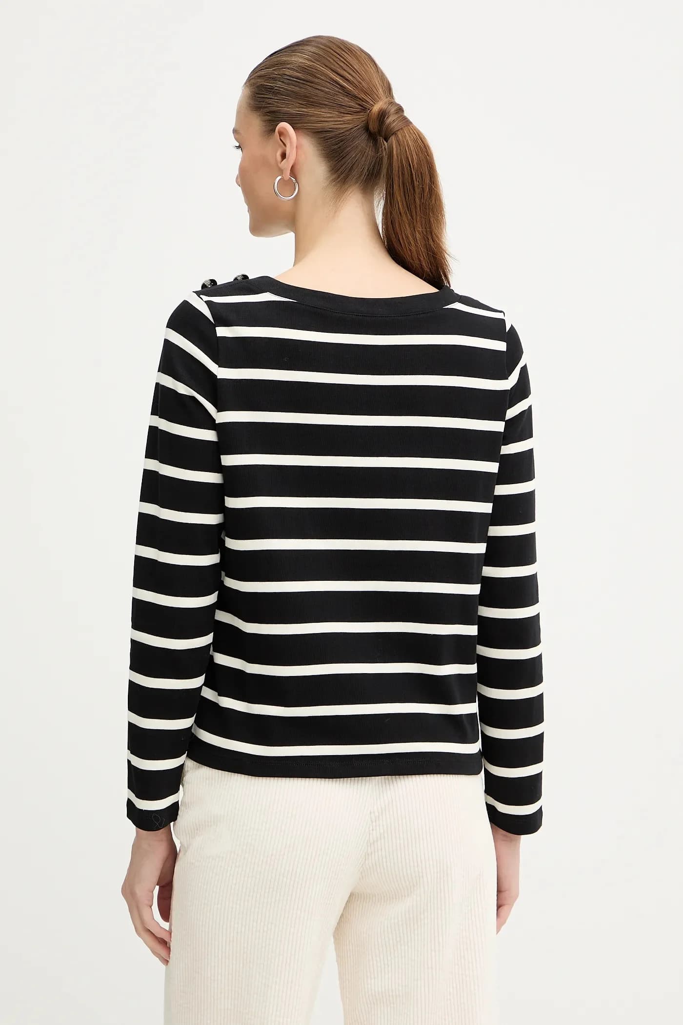 Хлопковая рубашка с длинным рукавом - фото 3