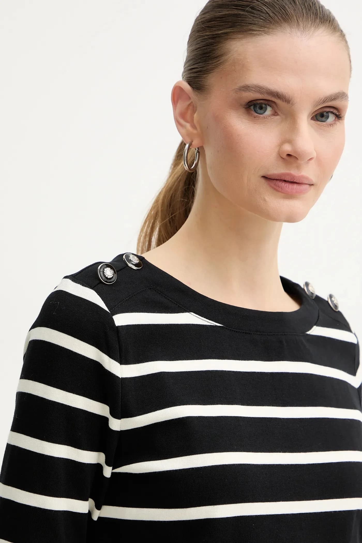 Хлопковая рубашка с длинным рукавом - фото 4