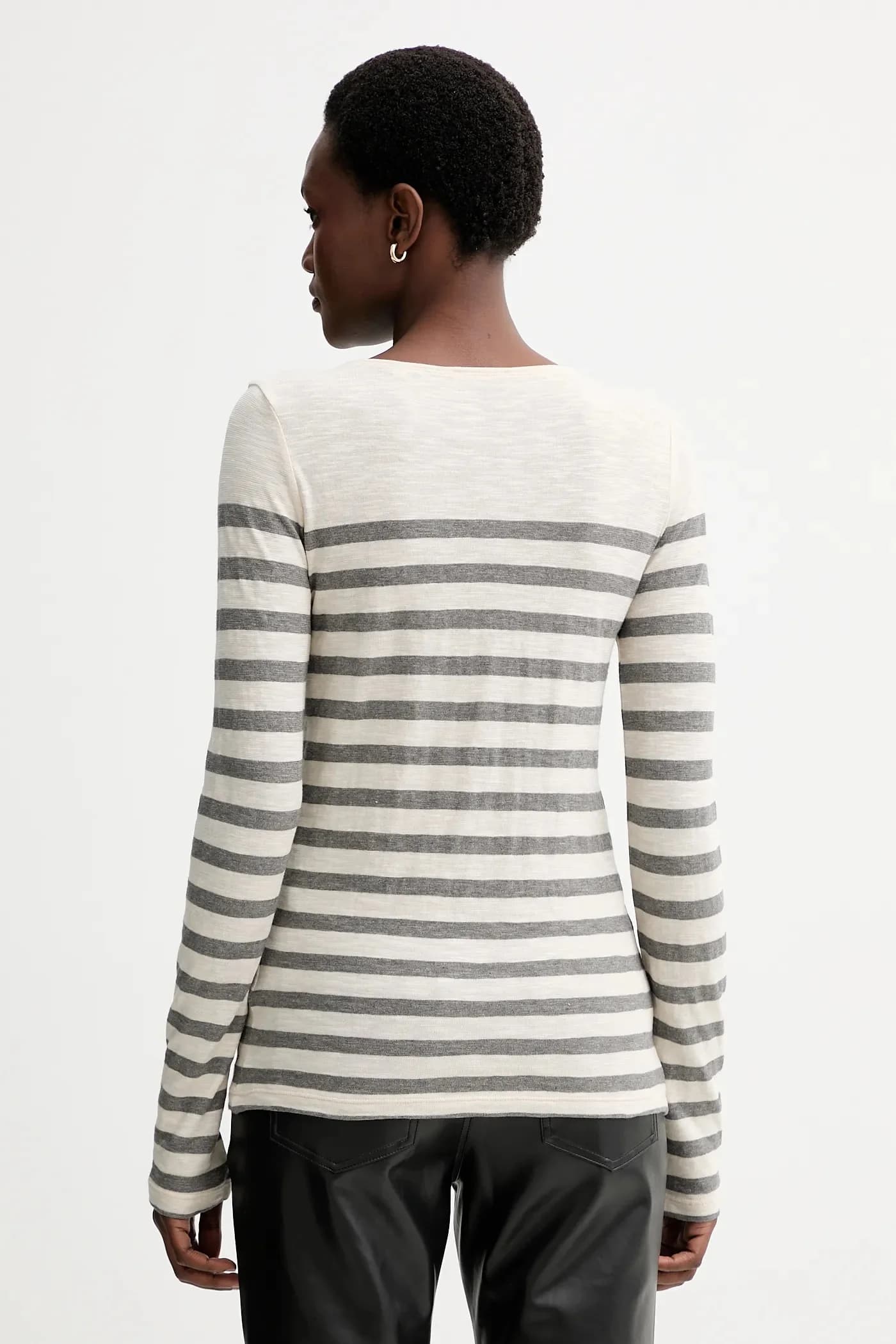 Хлопковая рубашка с длинным рукавом - фото 3