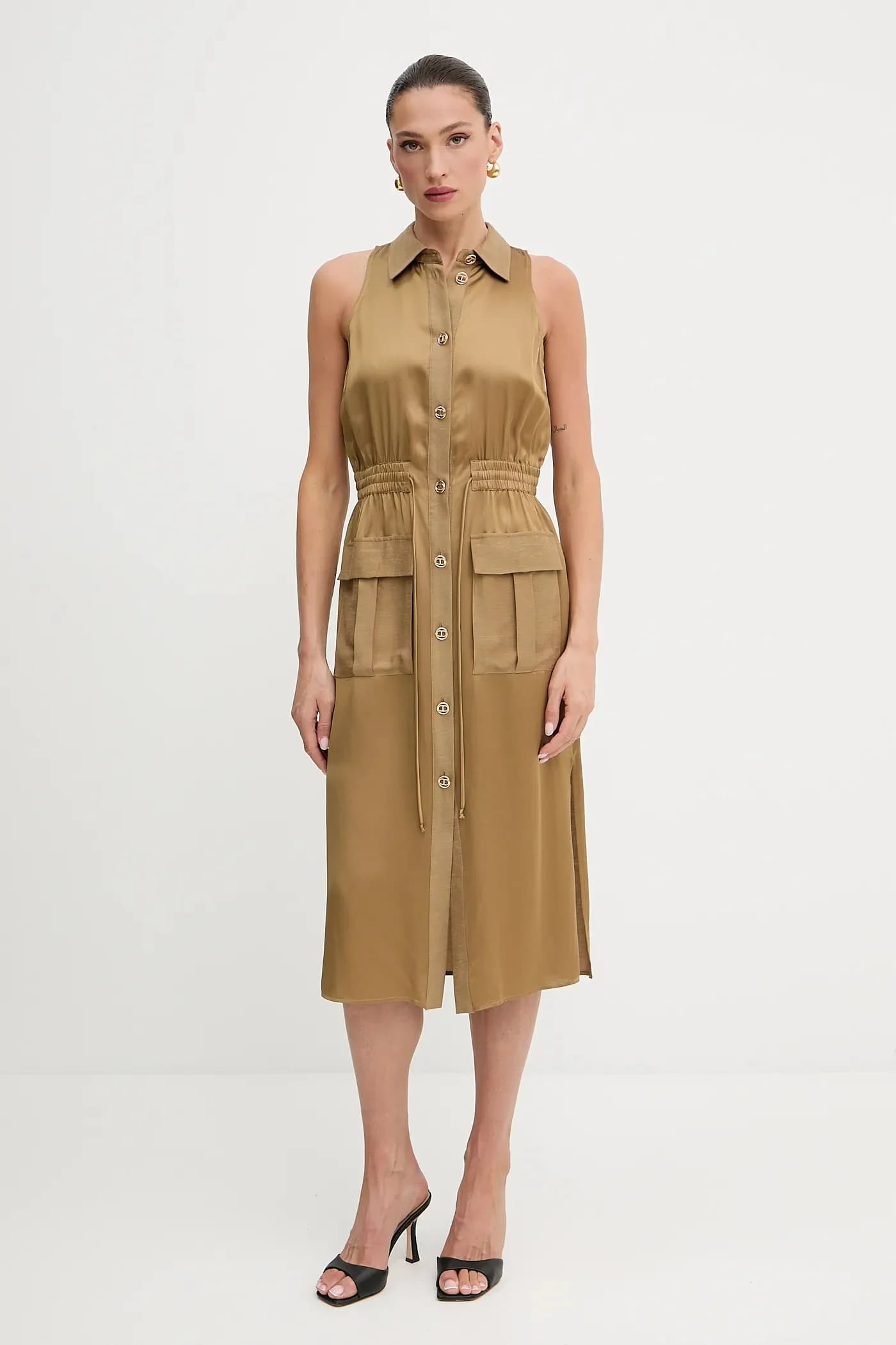 Платье из смесового льна