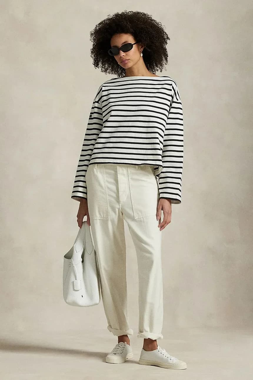 Хлопковая рубашка с длинным рукавом - фото 3