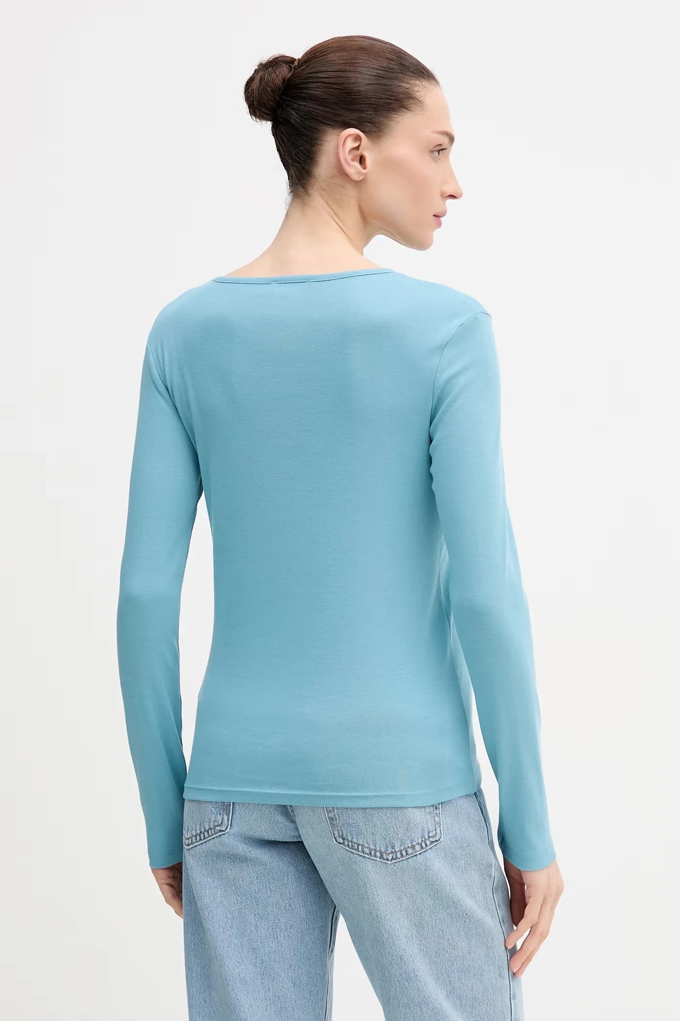 Хлопковая рубашка с длинным рукавом - фото 3