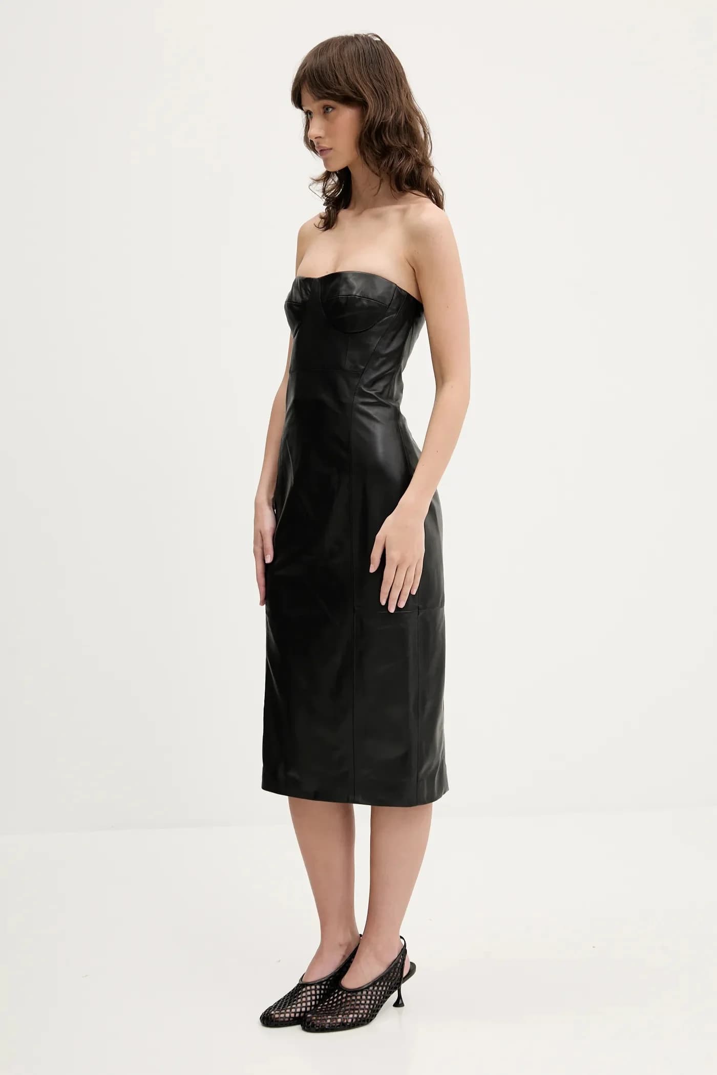 Кожаное платье - фото 2