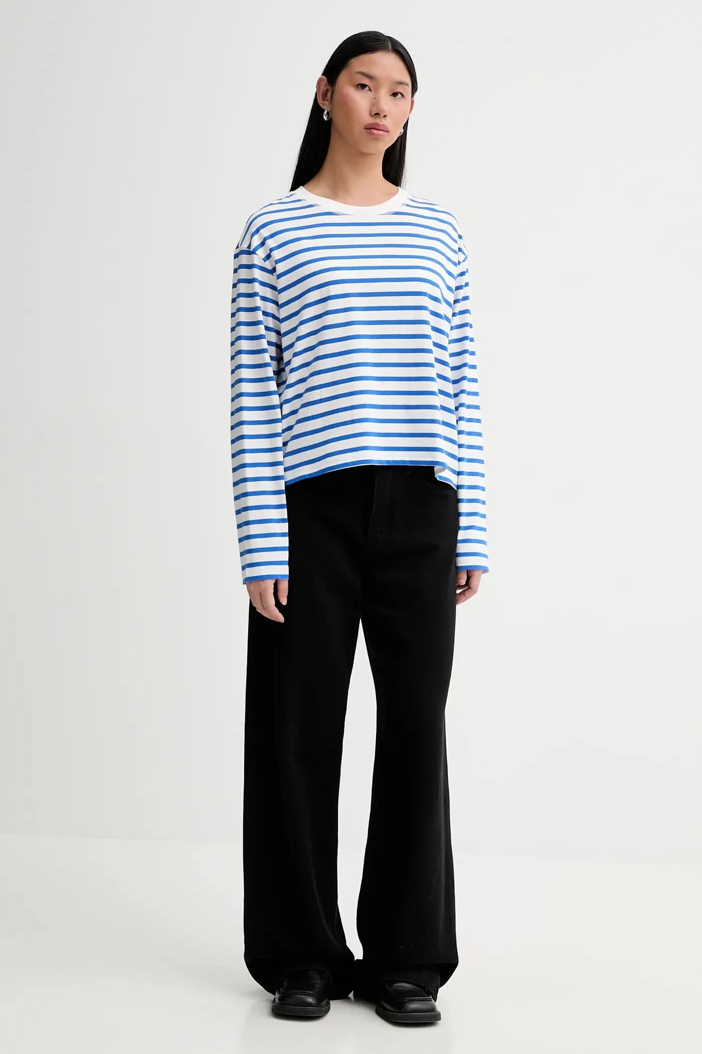 Хлопковая рубашка с длинным рукавом - фото 2