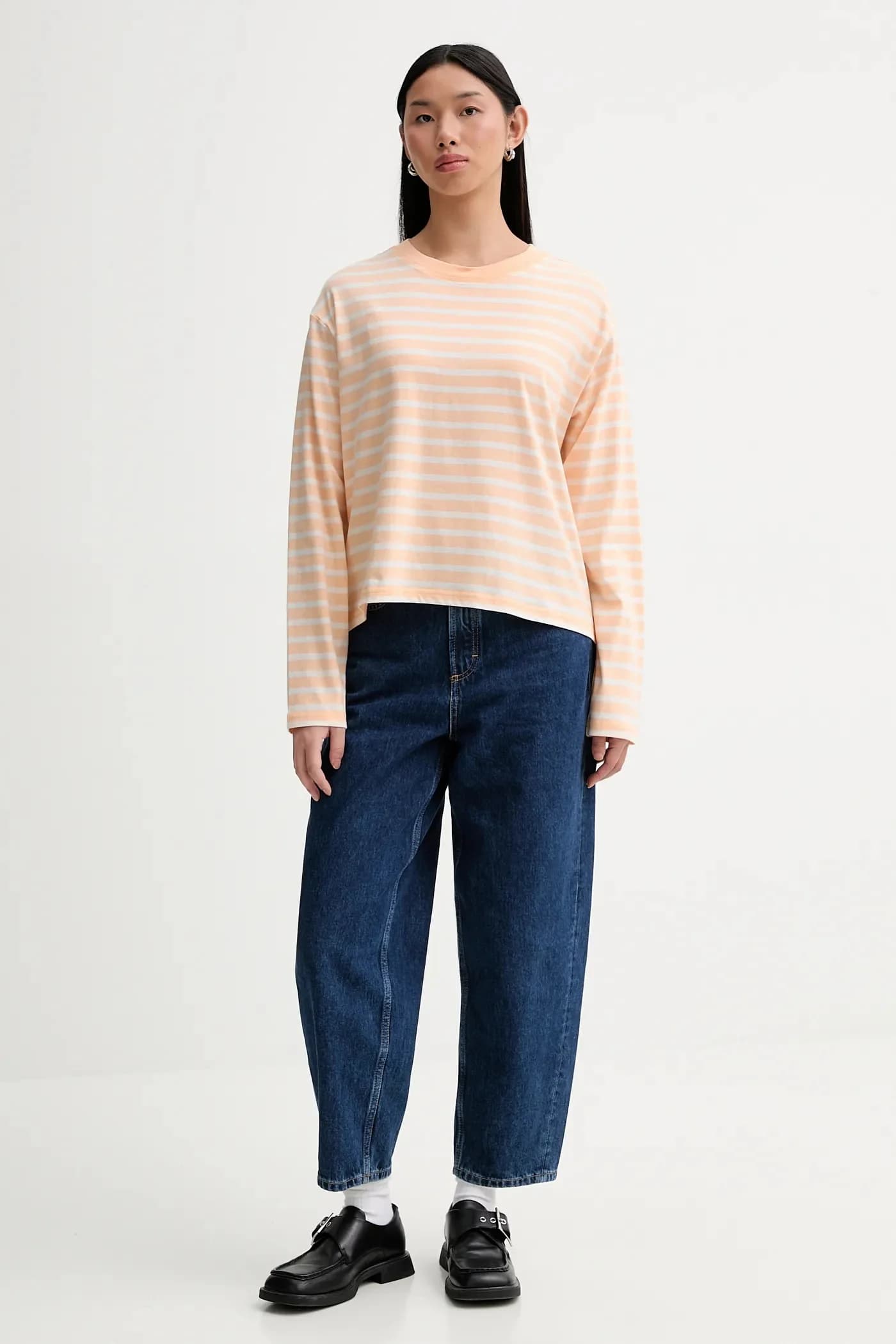 Хлопковая рубашка с длинным рукавом - фото 2